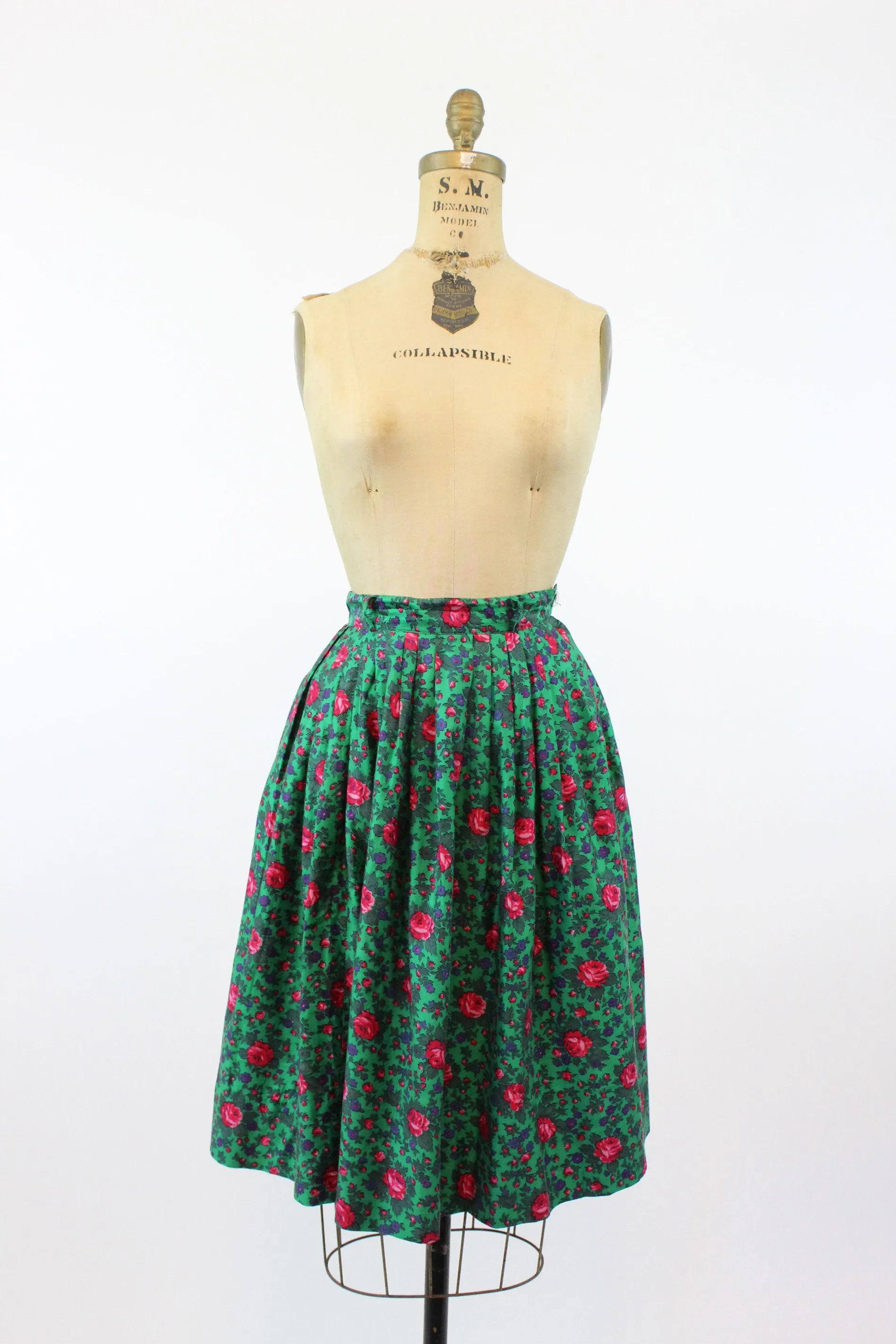 1950s ROSE print two piece set dress xs | new spring