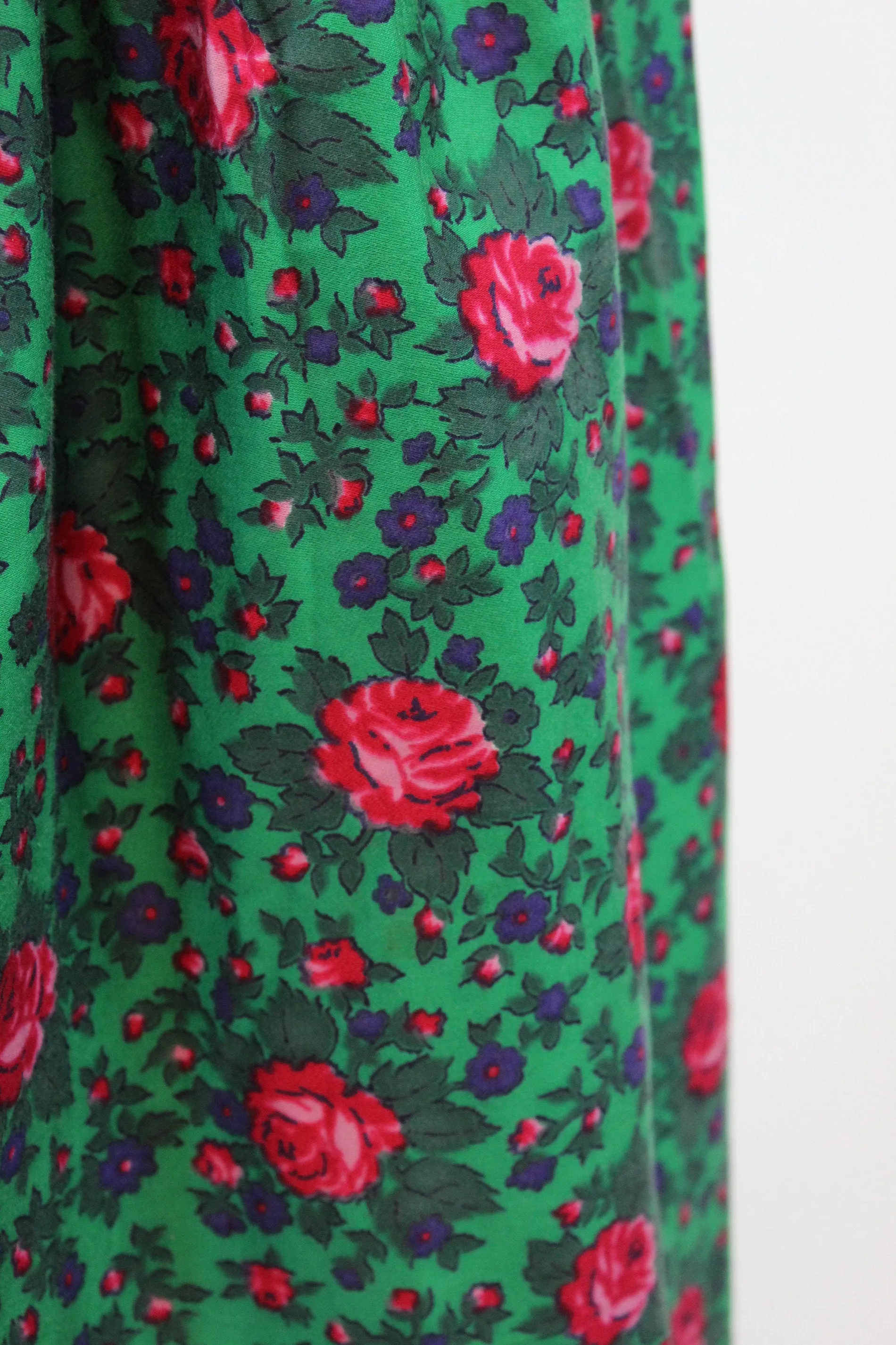 1950s ROSE print two piece set dress xs | new spring