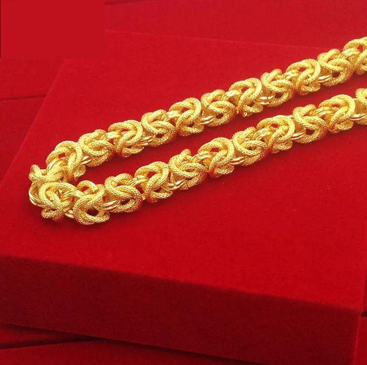 24" Gold Filled Byzantine link Necklace