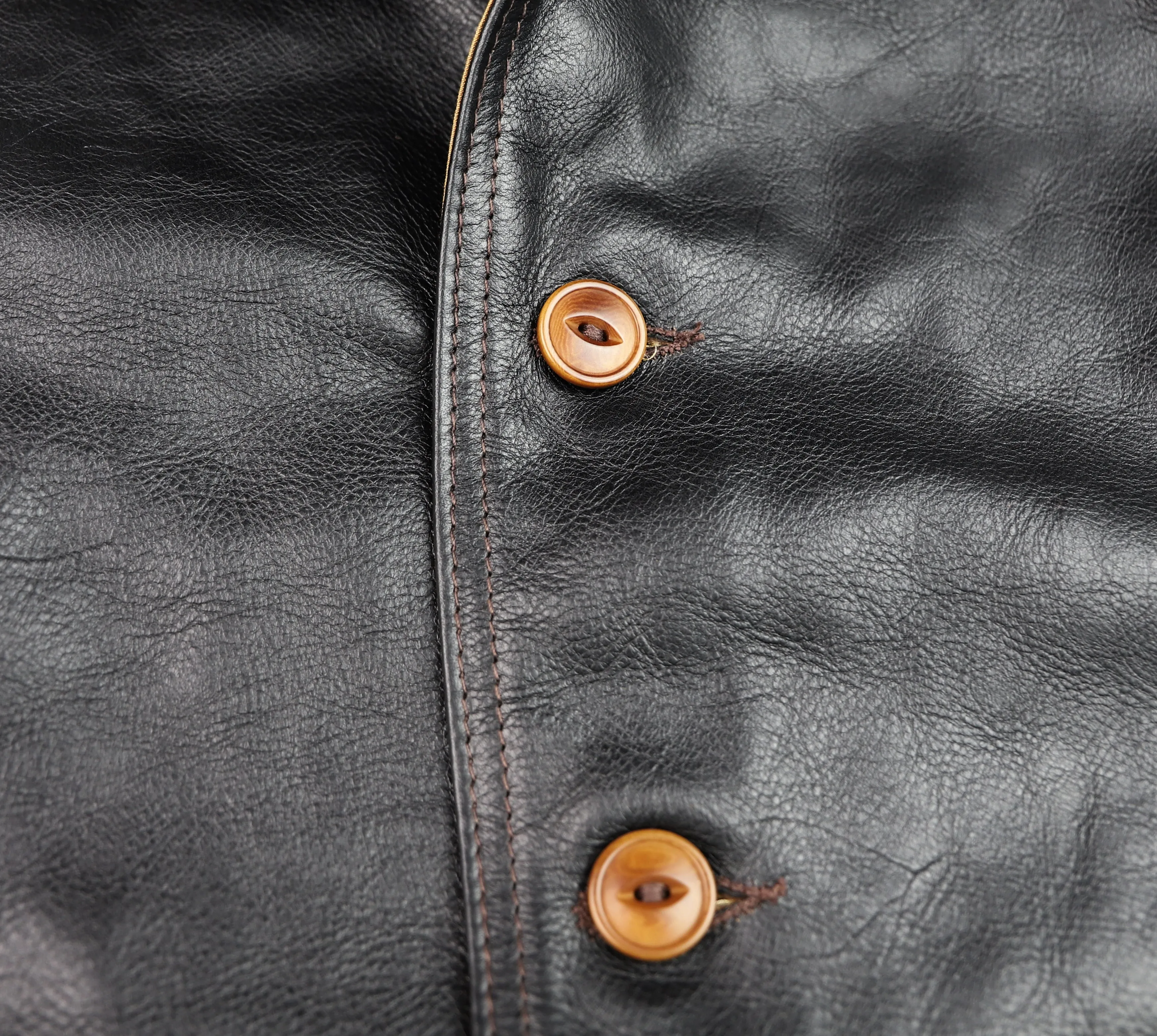 Aero A-1 Military Flight Jacket, size 46, Blackened Brown Vicenza Horsehide