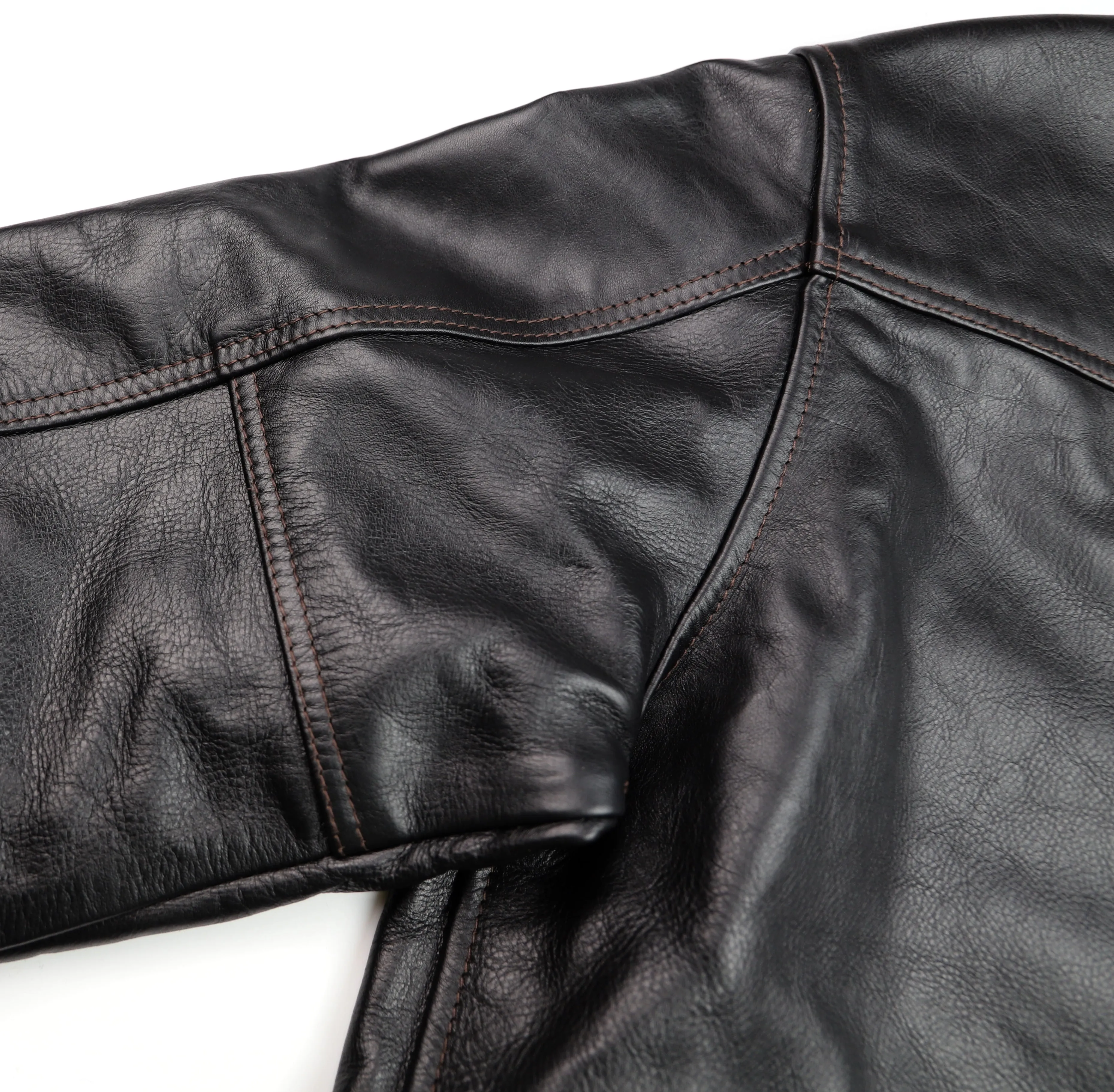 Aero A-1 Military Flight Jacket, size 46, Blackened Brown Vicenza Horsehide