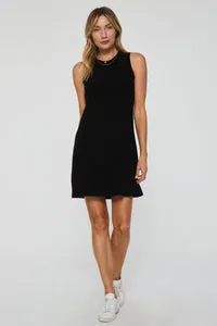 AL Justine Ribbed Dress- Black