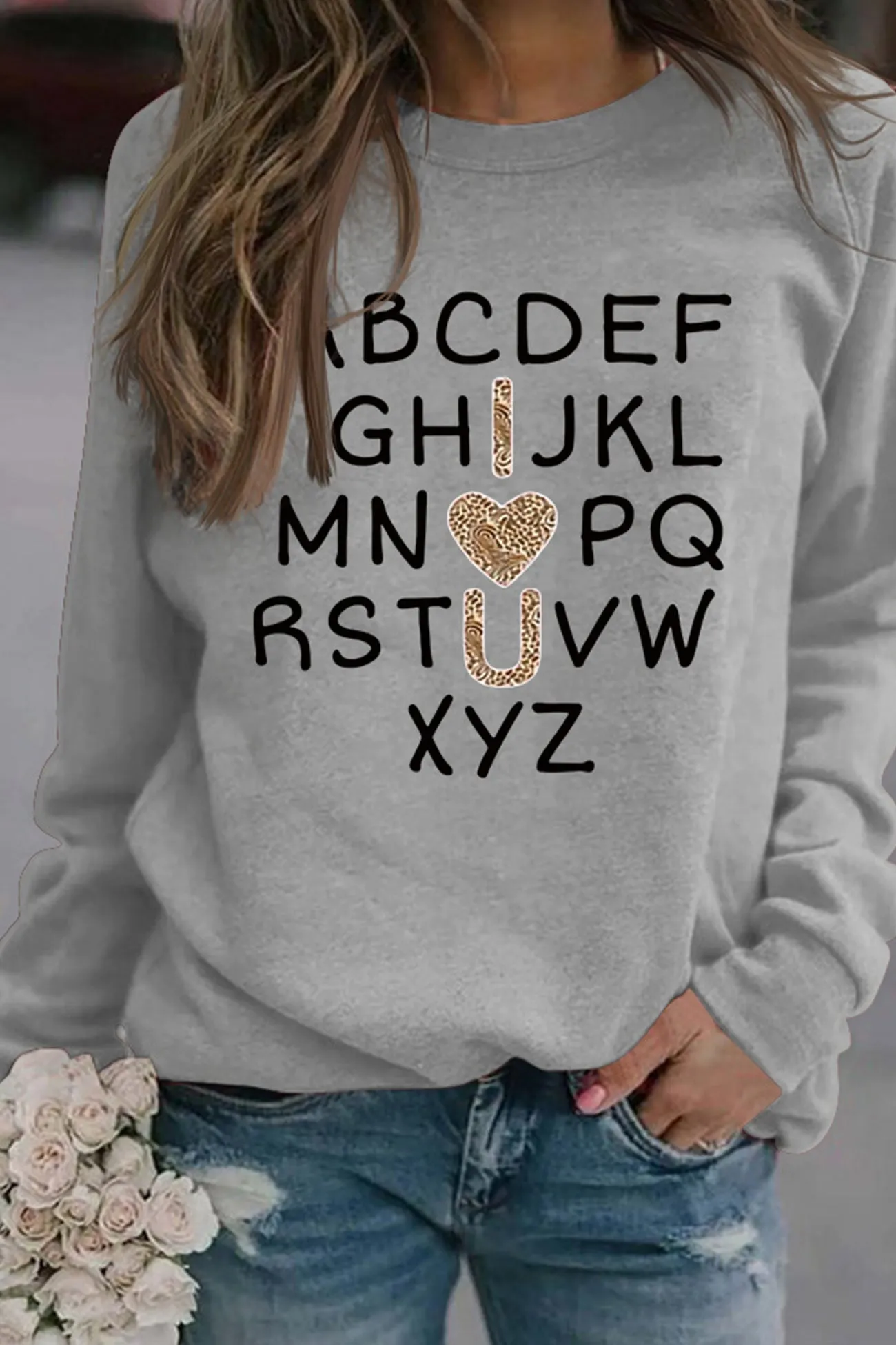 Alphabet Graphic Sweatshirt