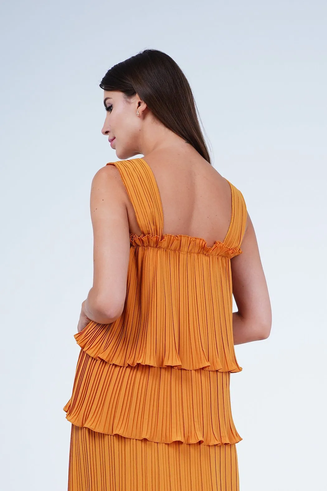 Annette Double-Hem Sleeveless Top