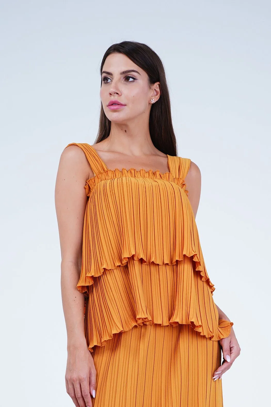 Annette Double-Hem Sleeveless Top