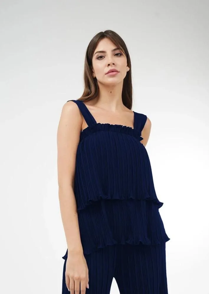 Annette Double-Hem Sleeveless Top
