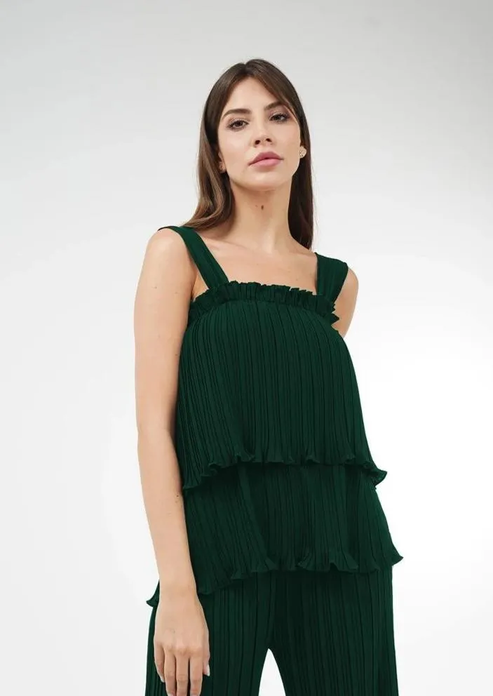 Annette Double-Hem Sleeveless Top