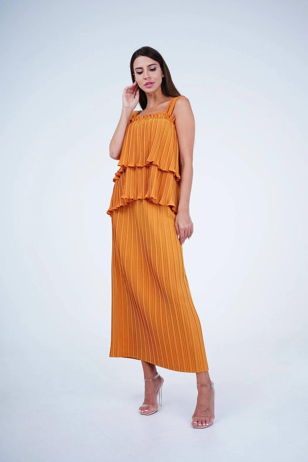 Annette Double-Hem Sleeveless Top