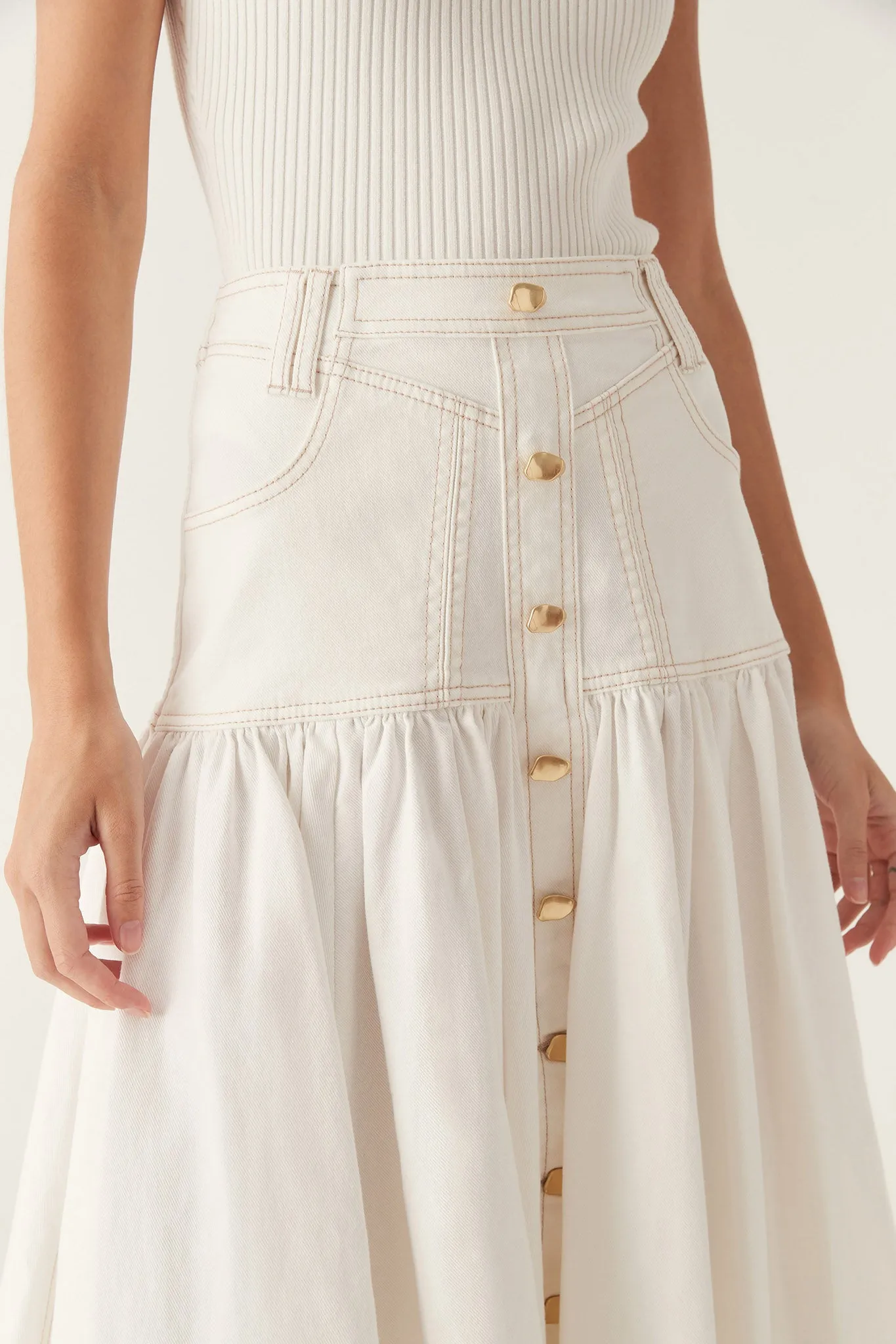 Belmond Denim Midi Skirt