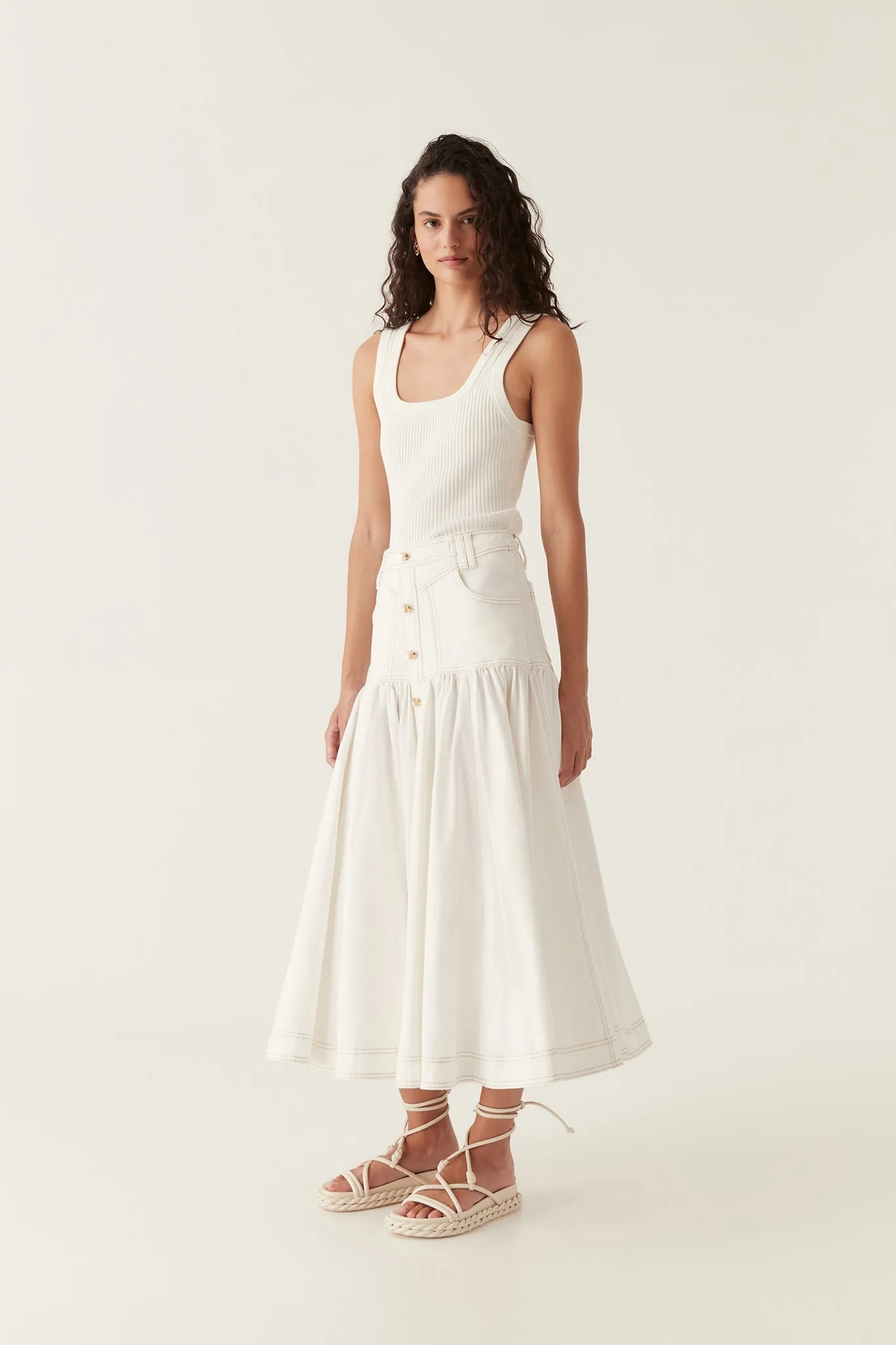 Belmond Denim Midi Skirt