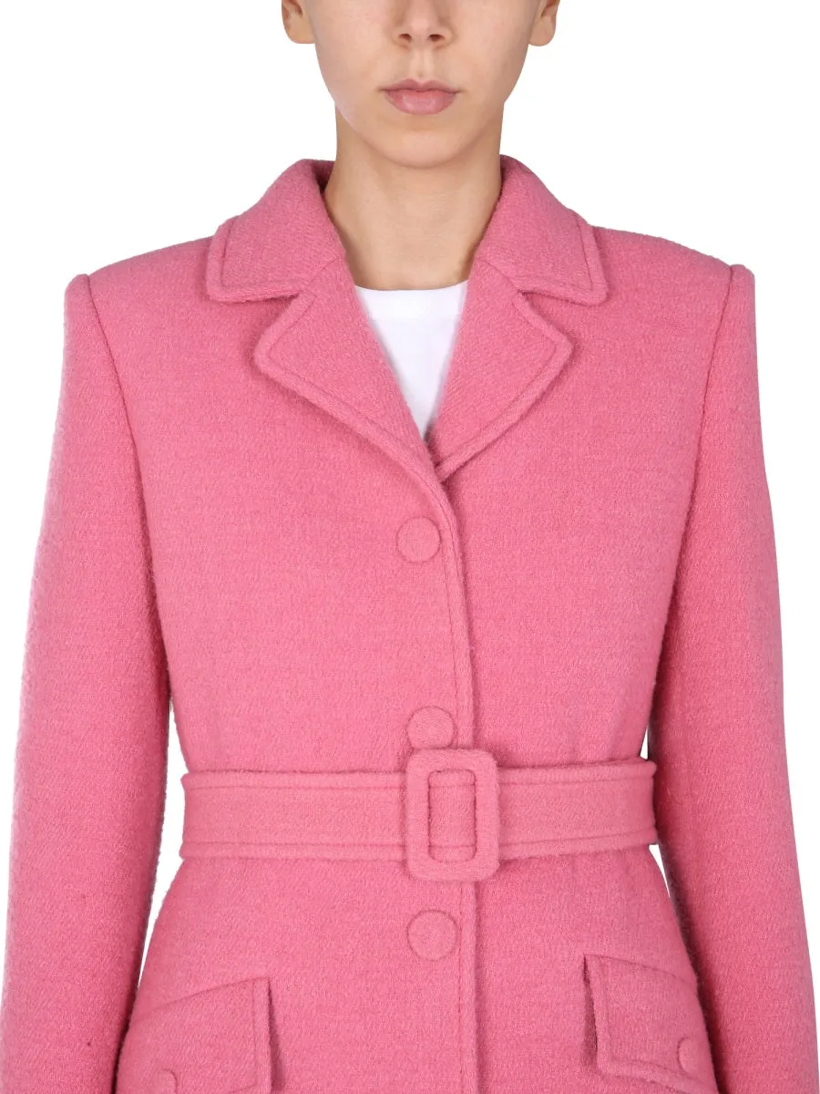 Boutique Moschino Belted Single-Breasted Coat