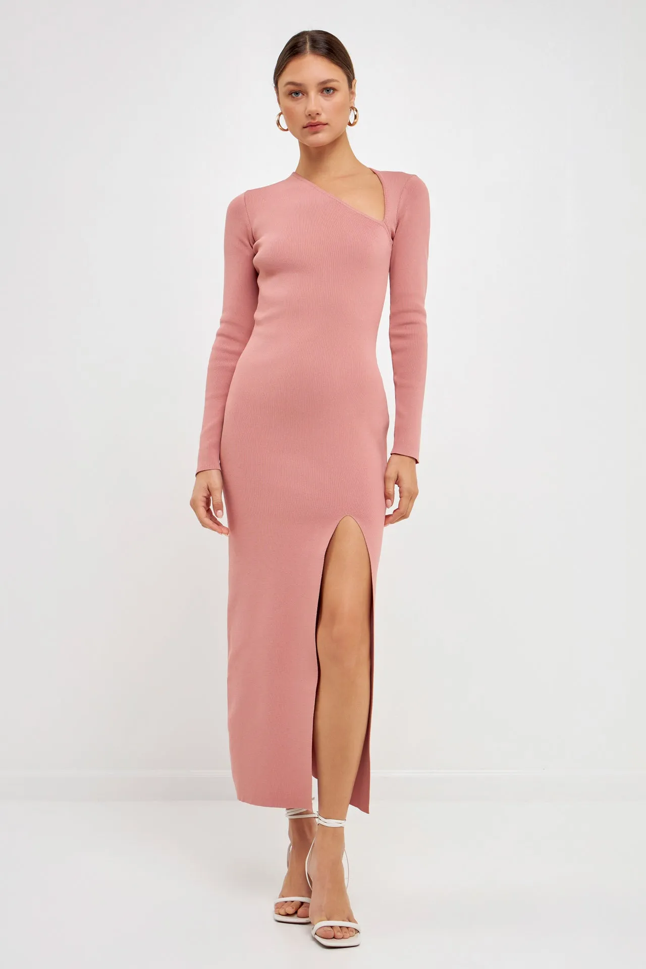 Cut Out Long Sleeve Maxi Dress - Final Sale