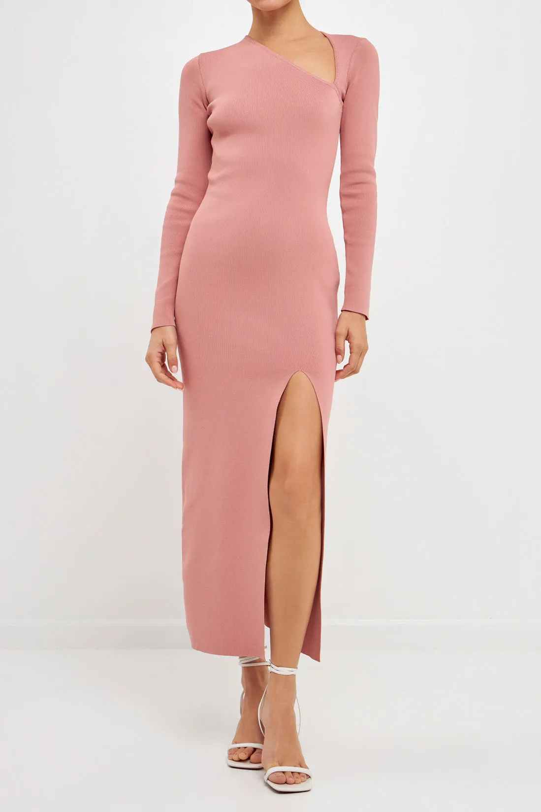 Cut Out Long Sleeve Maxi Dress - Final Sale