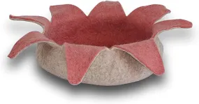 Distinctly Himalayan Wool Pet Basket Rose 14"