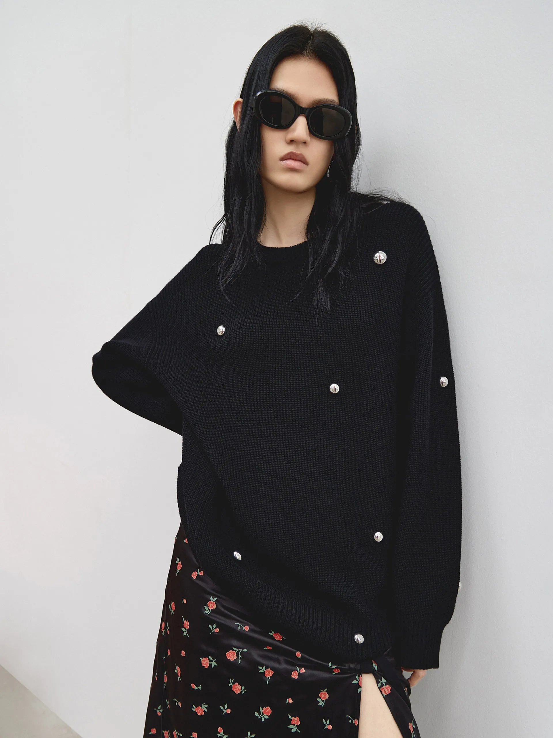 Drop Shoulder Knit Pullover