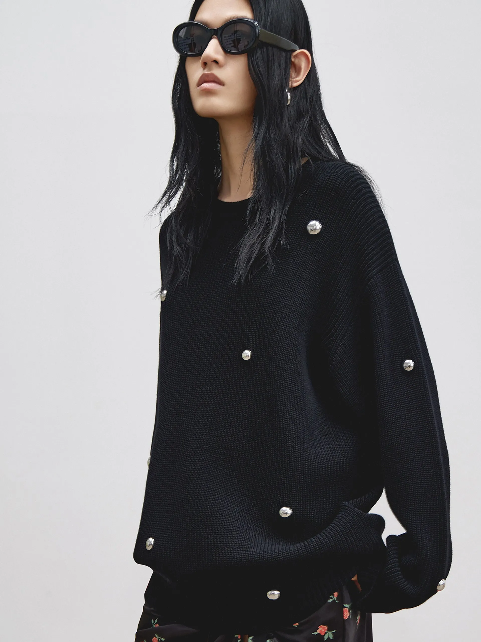 Drop Shoulder Knit Pullover