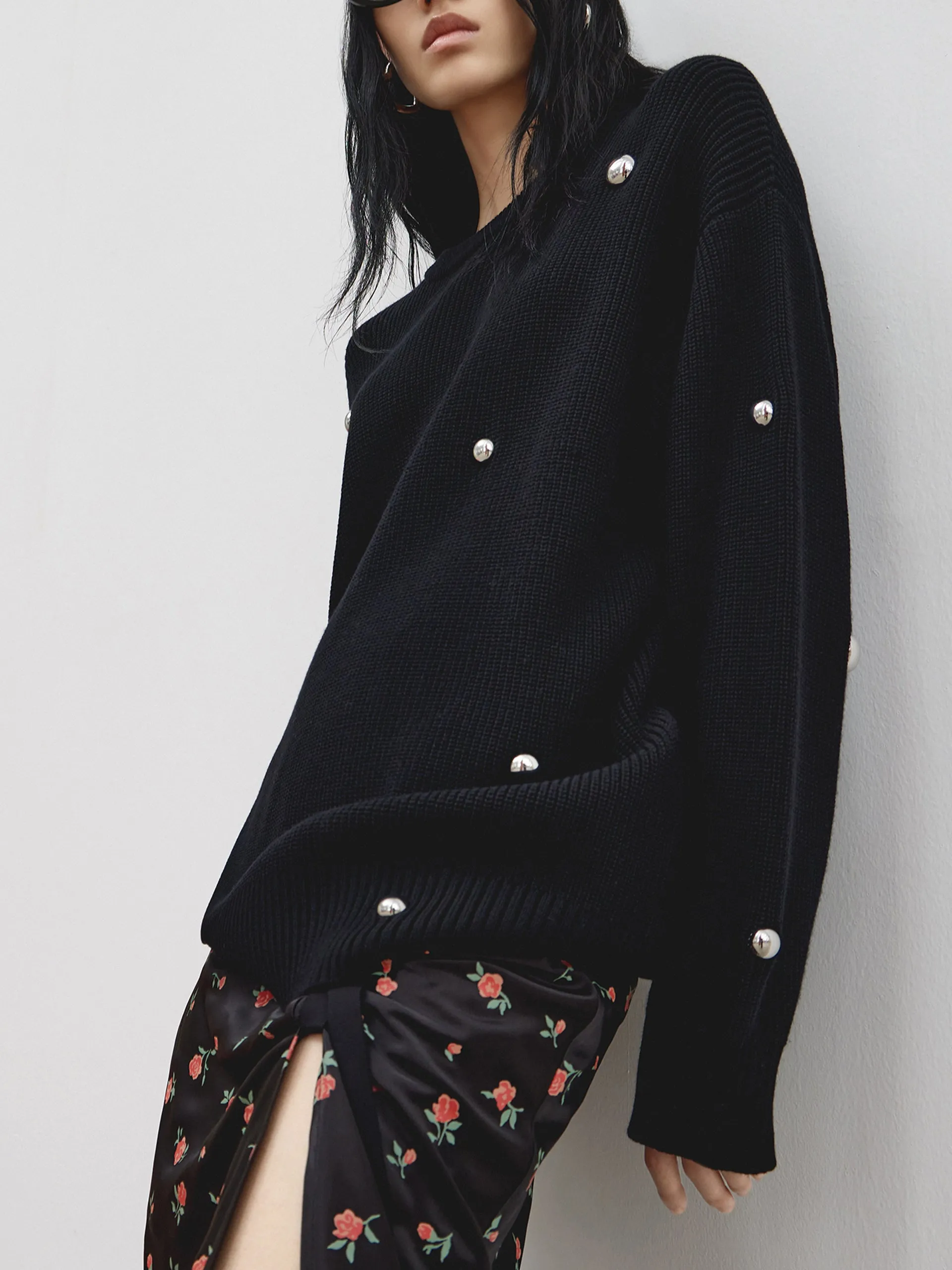 Drop Shoulder Knit Pullover