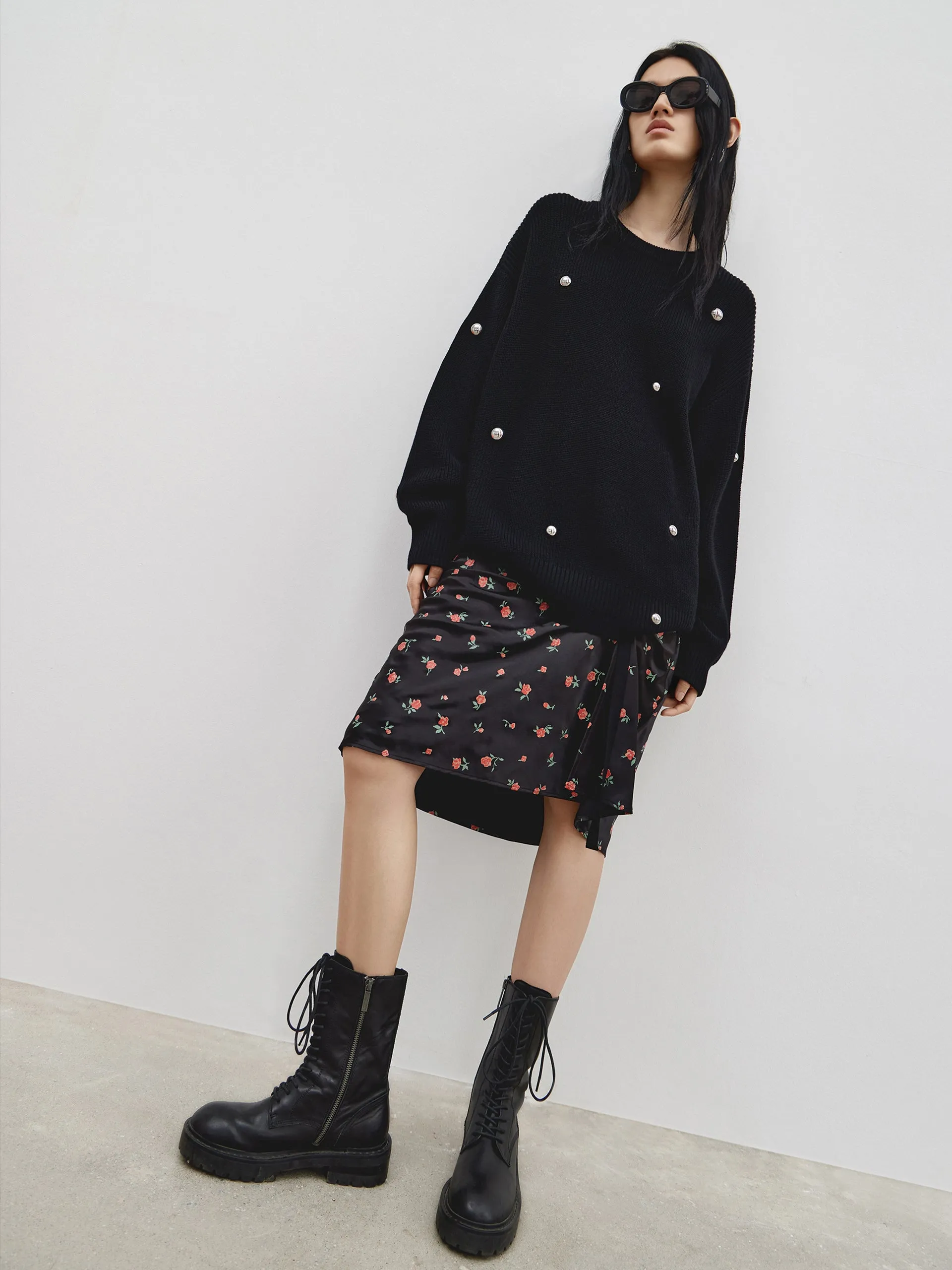 Drop Shoulder Knit Pullover