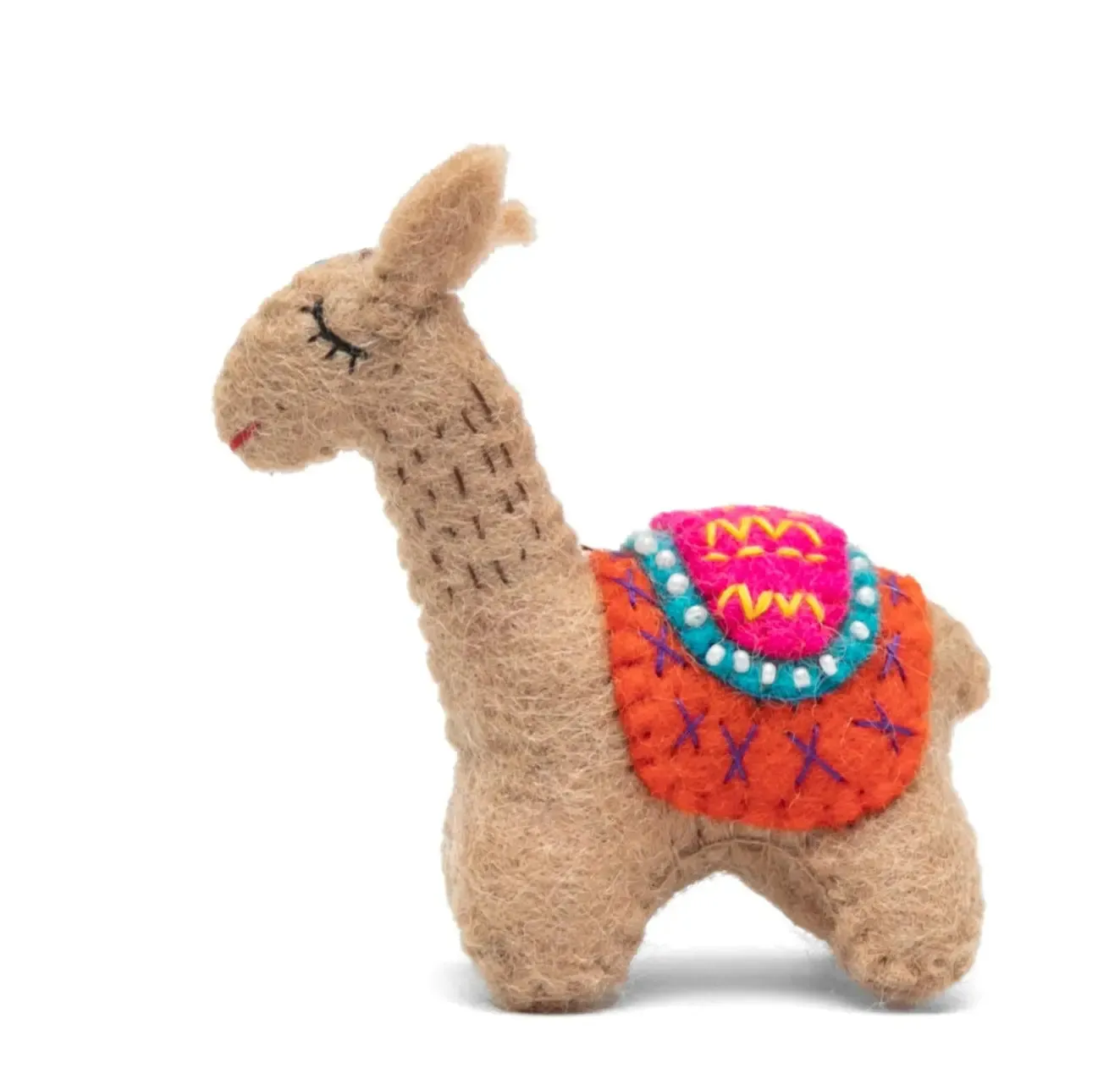 Experience Joyful Playtime with the Llama Felt Toy - 5 pairs different colors