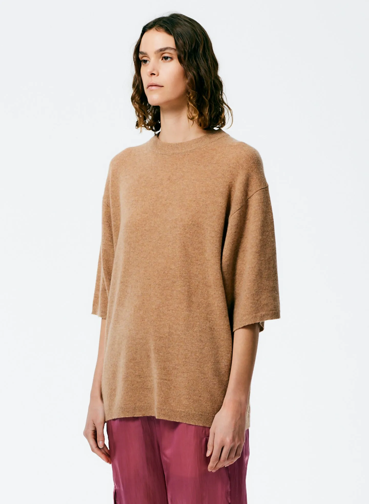Feather Weight Cashmere Oversized Easy T-Shirt