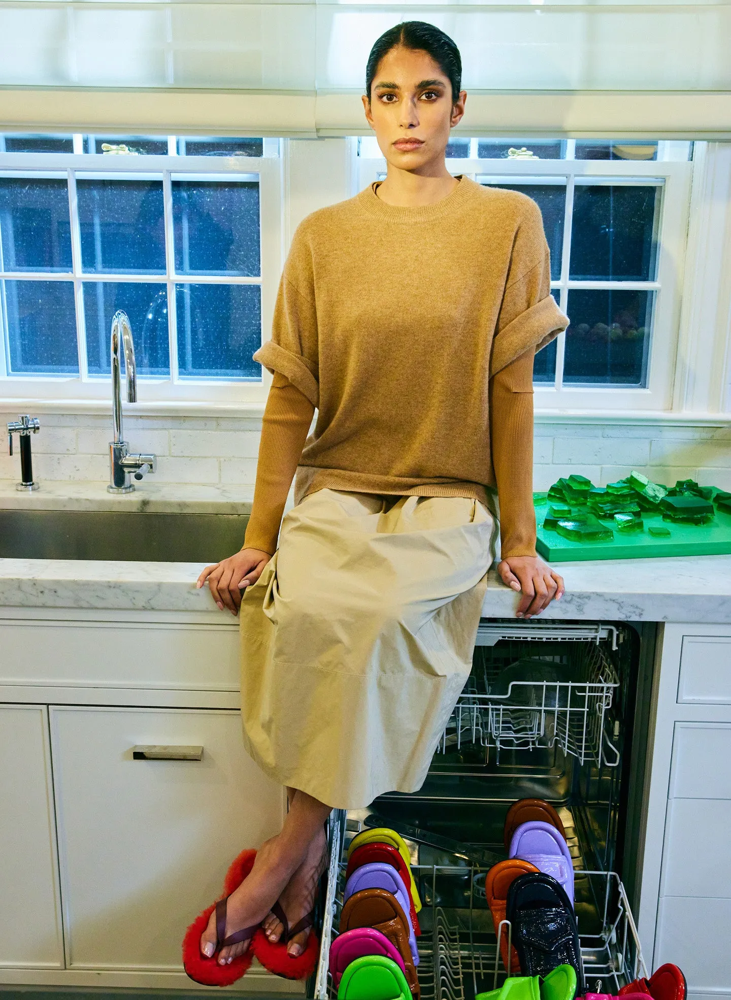 Feather Weight Cashmere Oversized Easy T-Shirt