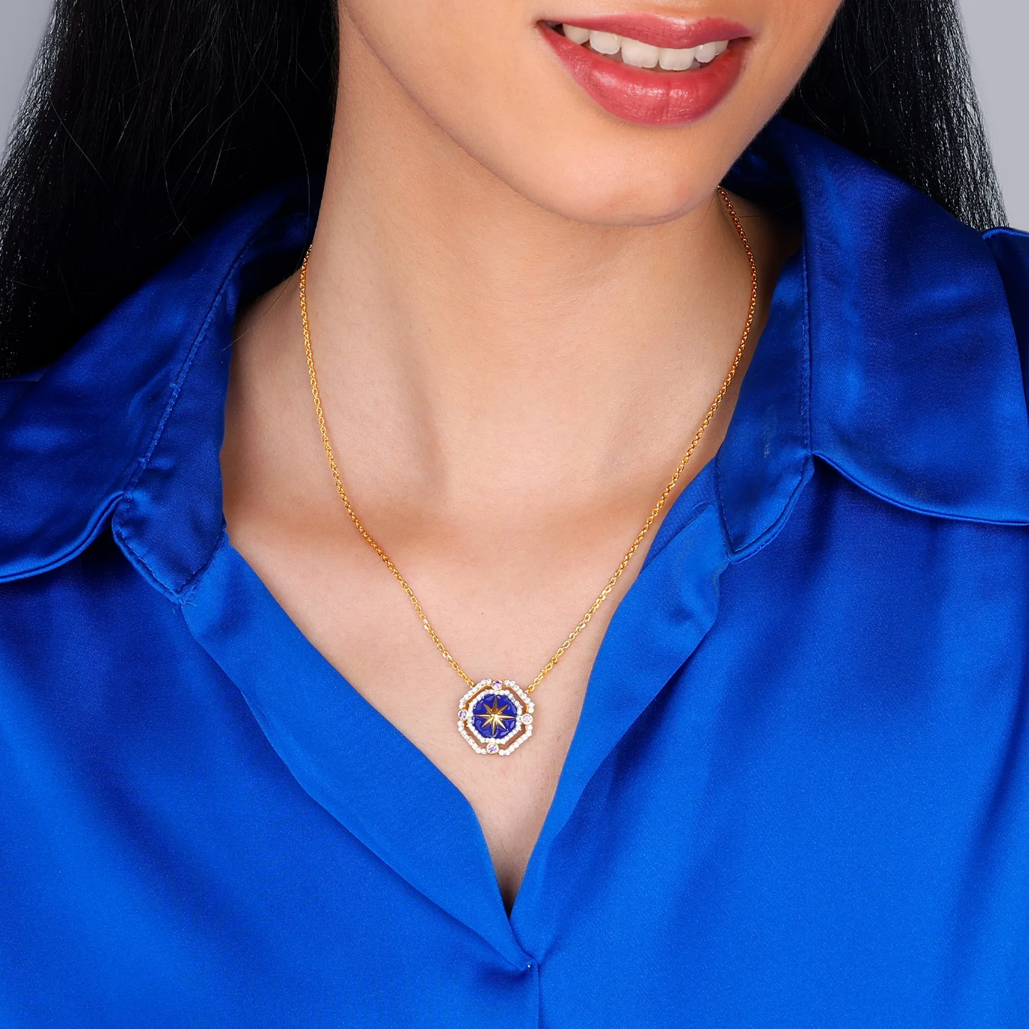 Golden St. Peter's Basilica Sky of Love Necklace