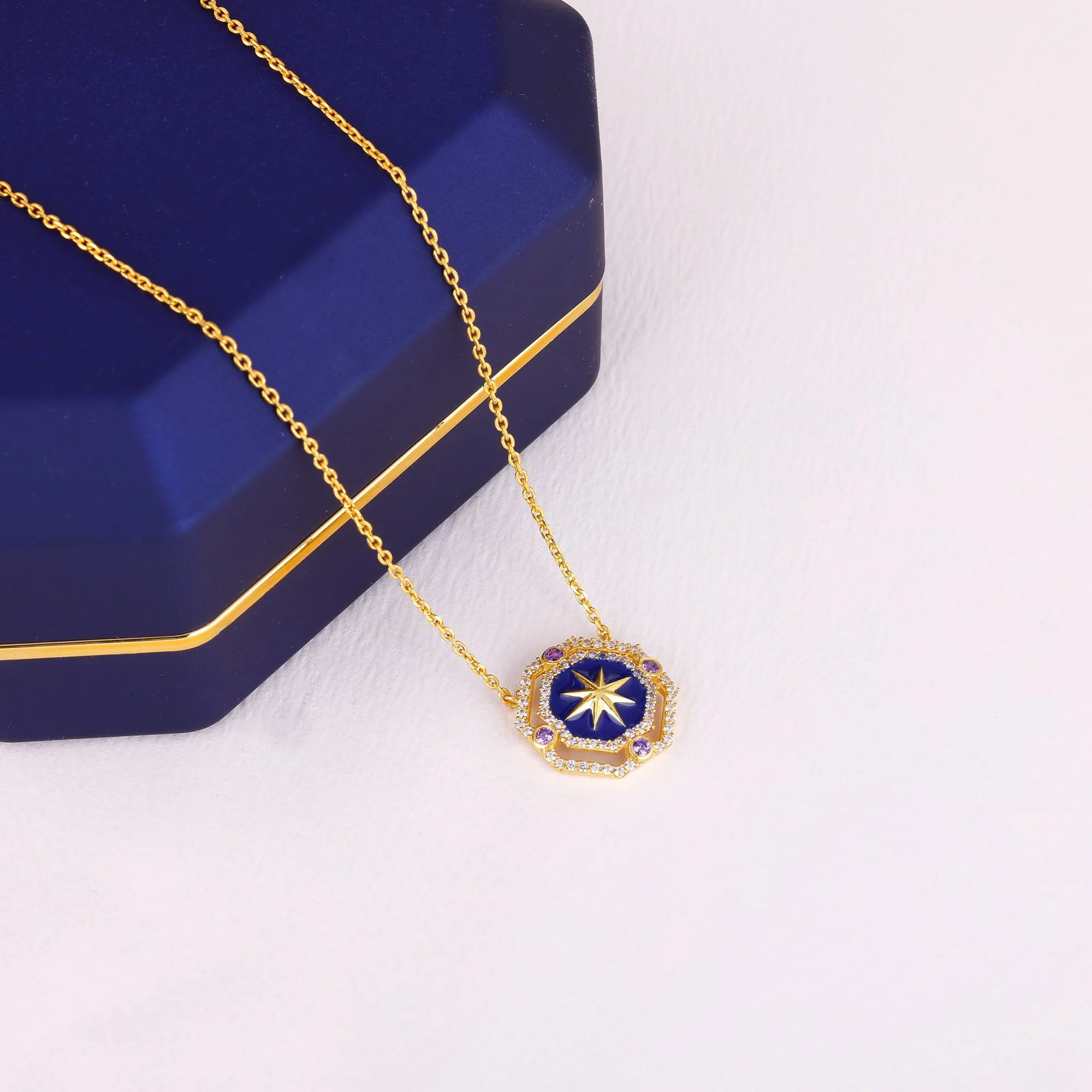 Golden St. Peter's Basilica Sky of Love Necklace