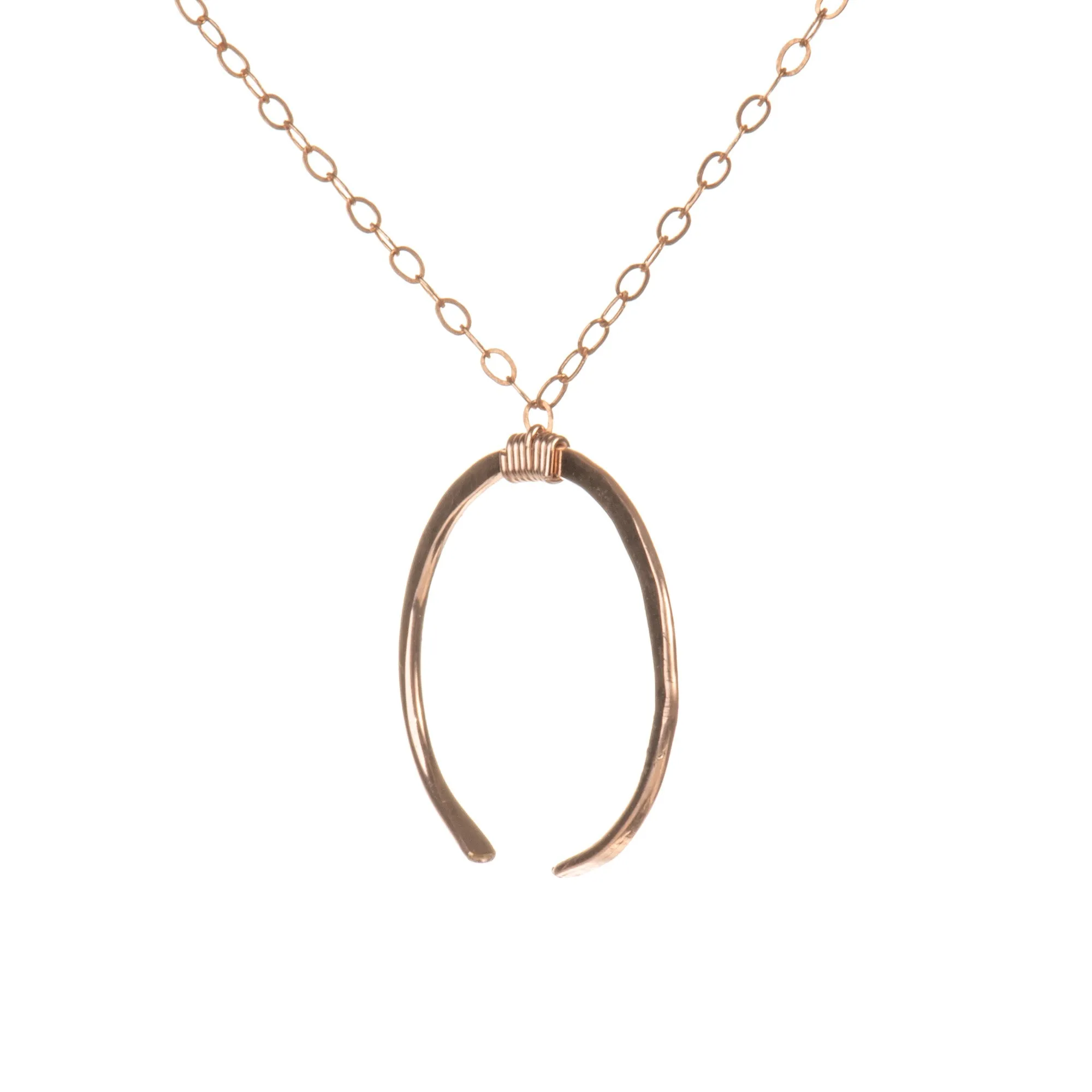 Hammered Vintage Crescent Moon Choker