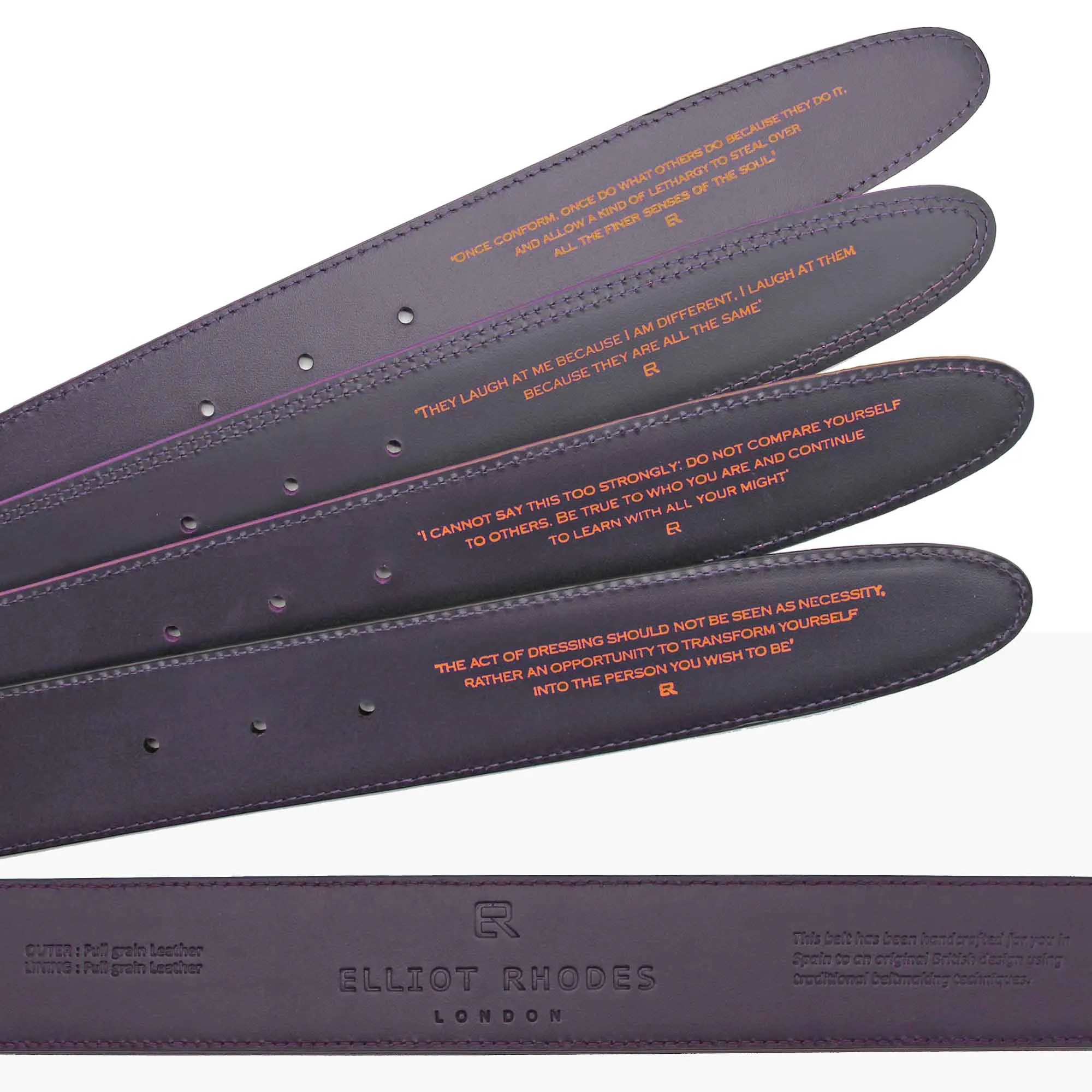 Hancock Tan Suede Contrast Stitch Roller Belt