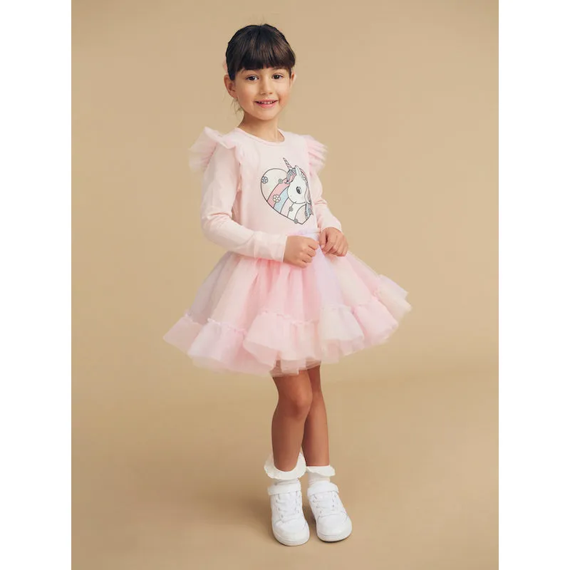 Huxbaby Loveheart Unicorn Ballet Dress