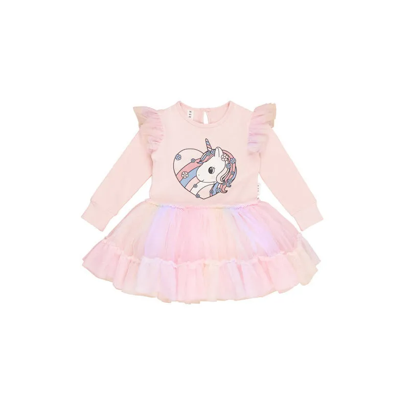 Huxbaby Loveheart Unicorn Ballet Dress