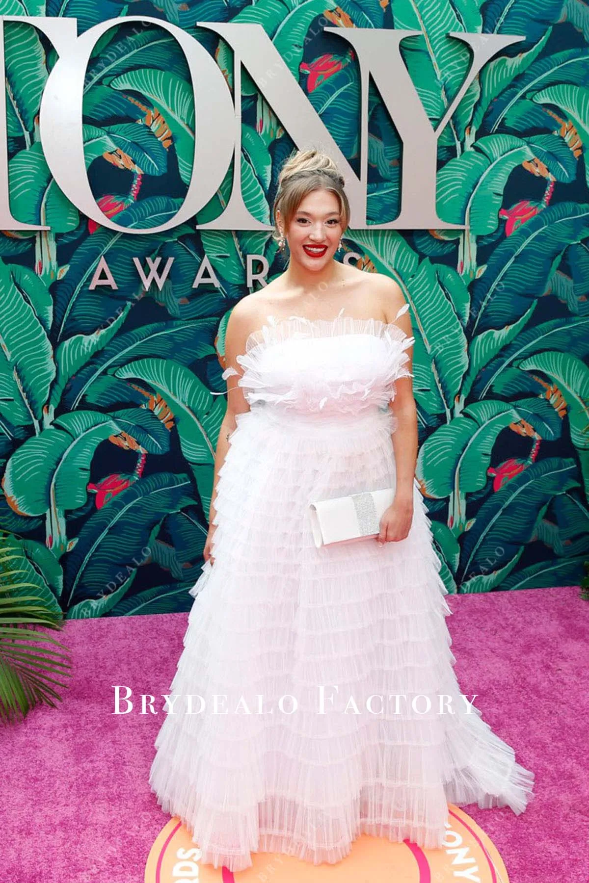 Jess Val Ortiz White Feather Tulle Dress 2023 Tony Awards