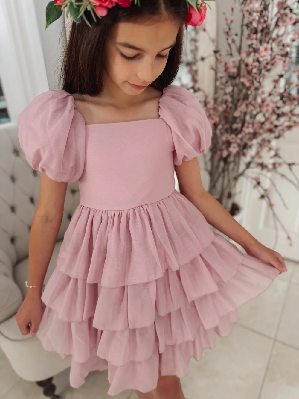 Josie Dusty Pink Girls Dress