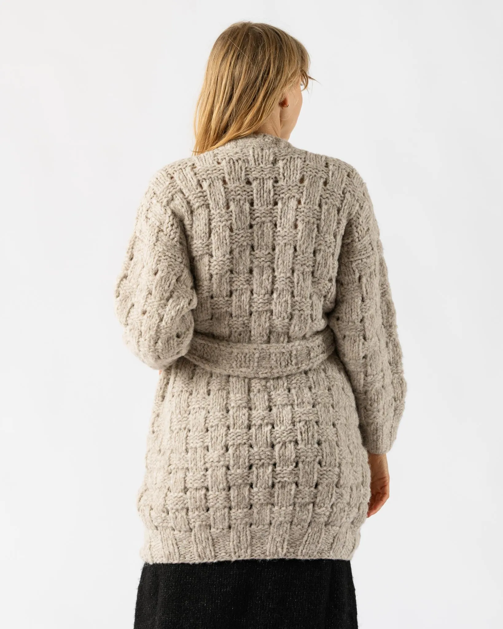 Lauren Manoogian Handknit Interlace Coat in Pebble