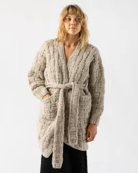 Lauren Manoogian Handknit Interlace Coat in Pebble