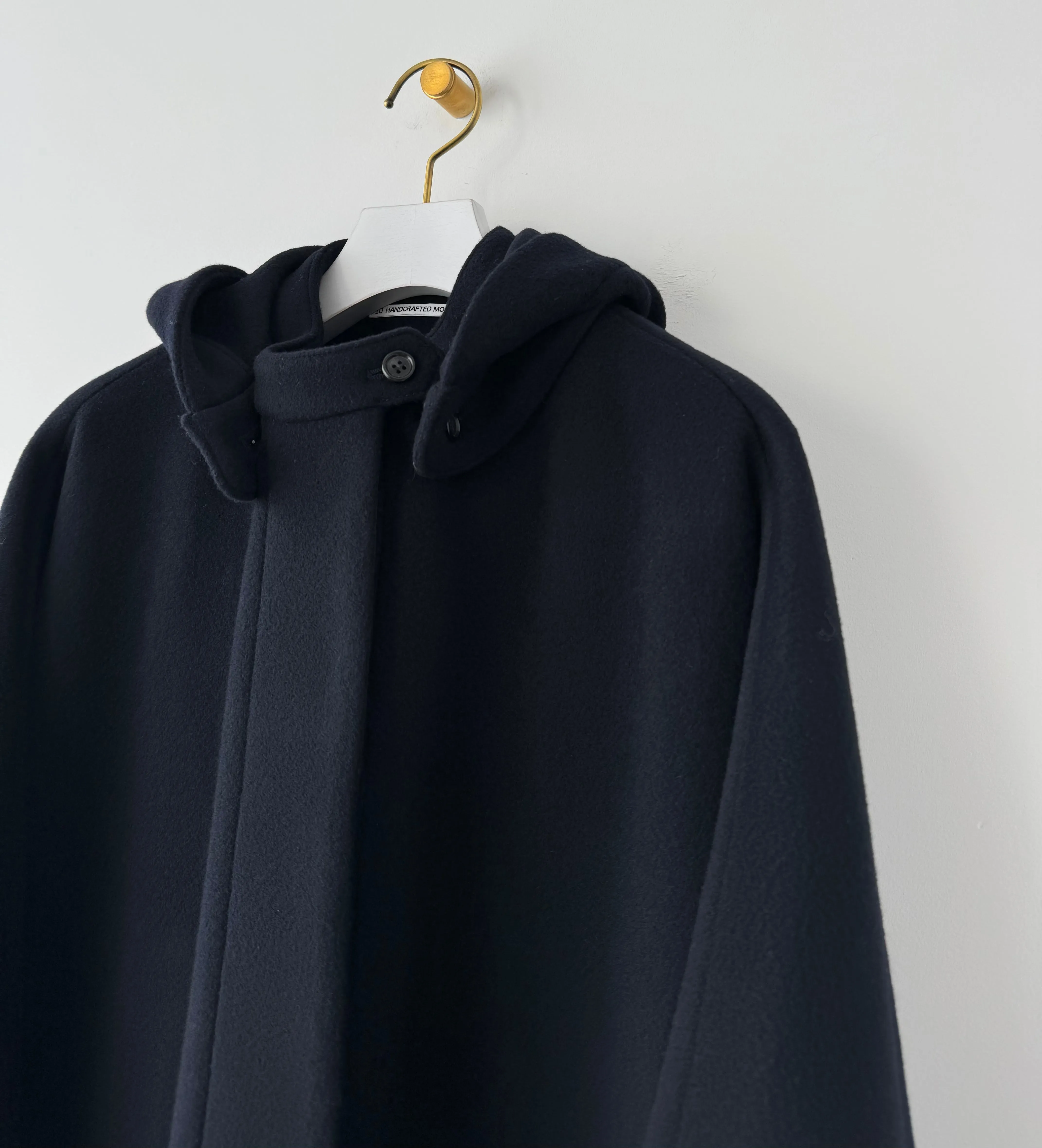 Long cape coat (Navy)