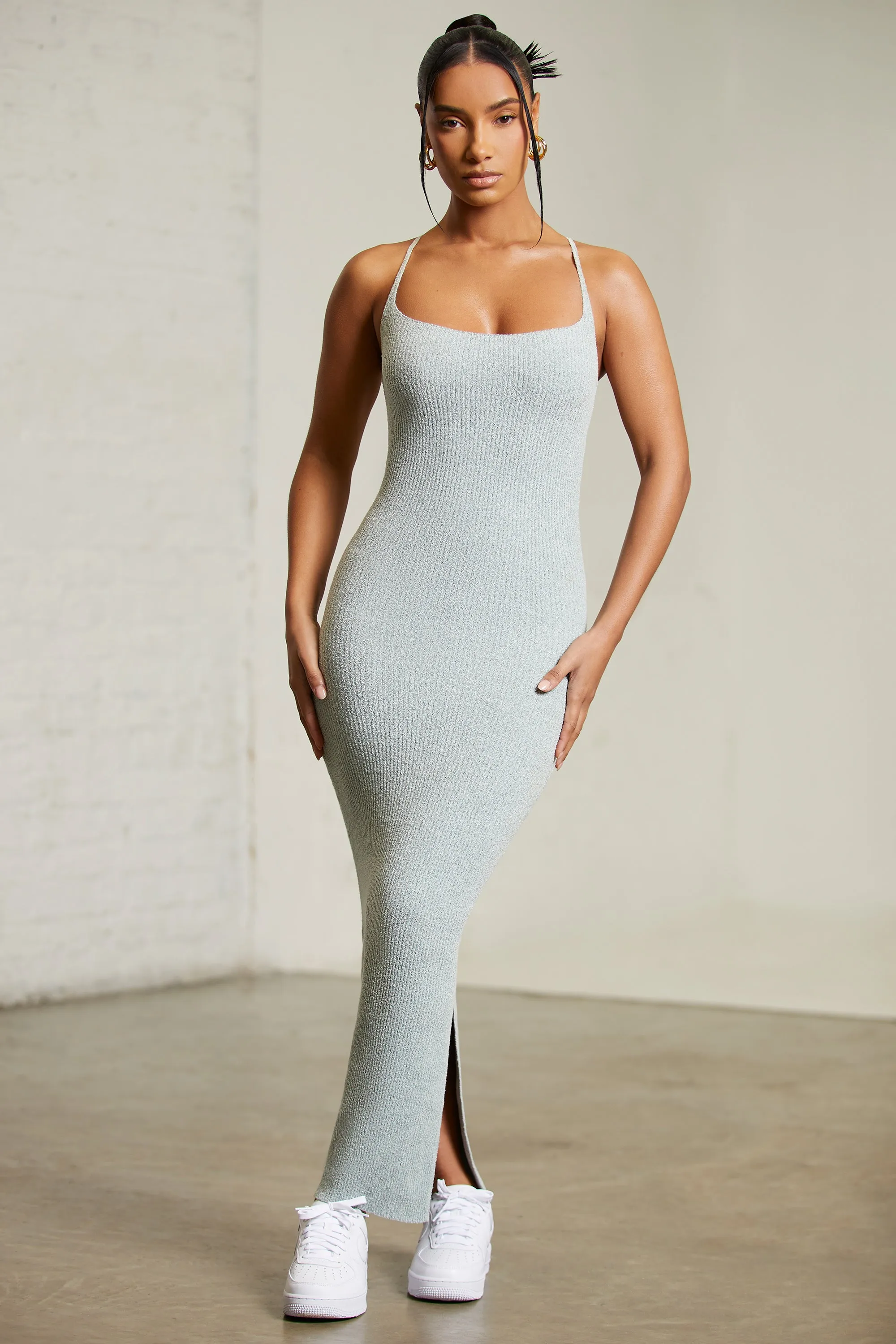 Low Back Maxi Dress in Mint