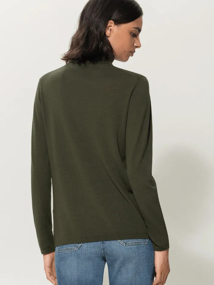 Luisa Cerano Wool Blend Turtleneck Jumper In Bamboo 188340 5903 Col 0361