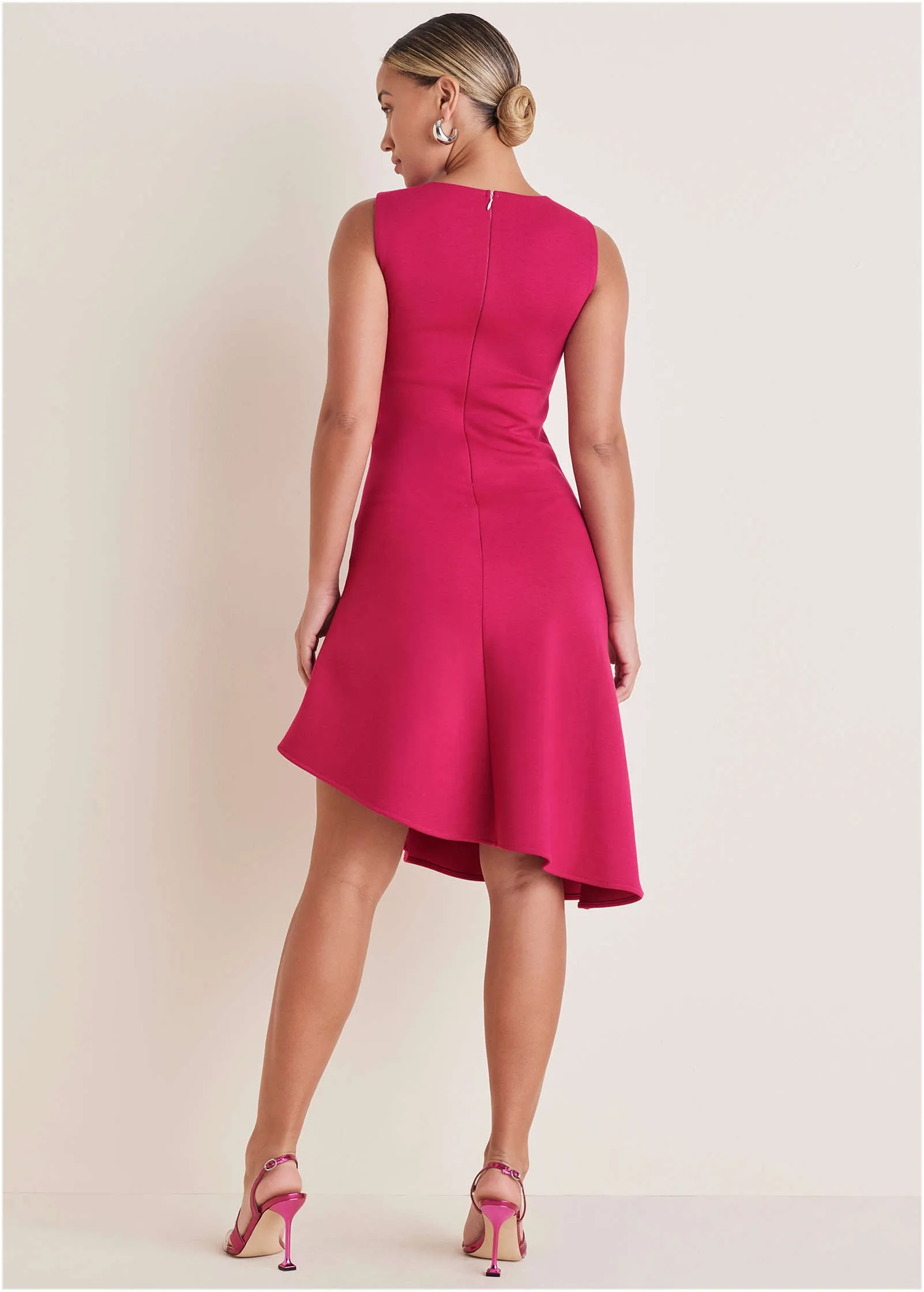 Luxe Scuba High Low Dress - Vivacious