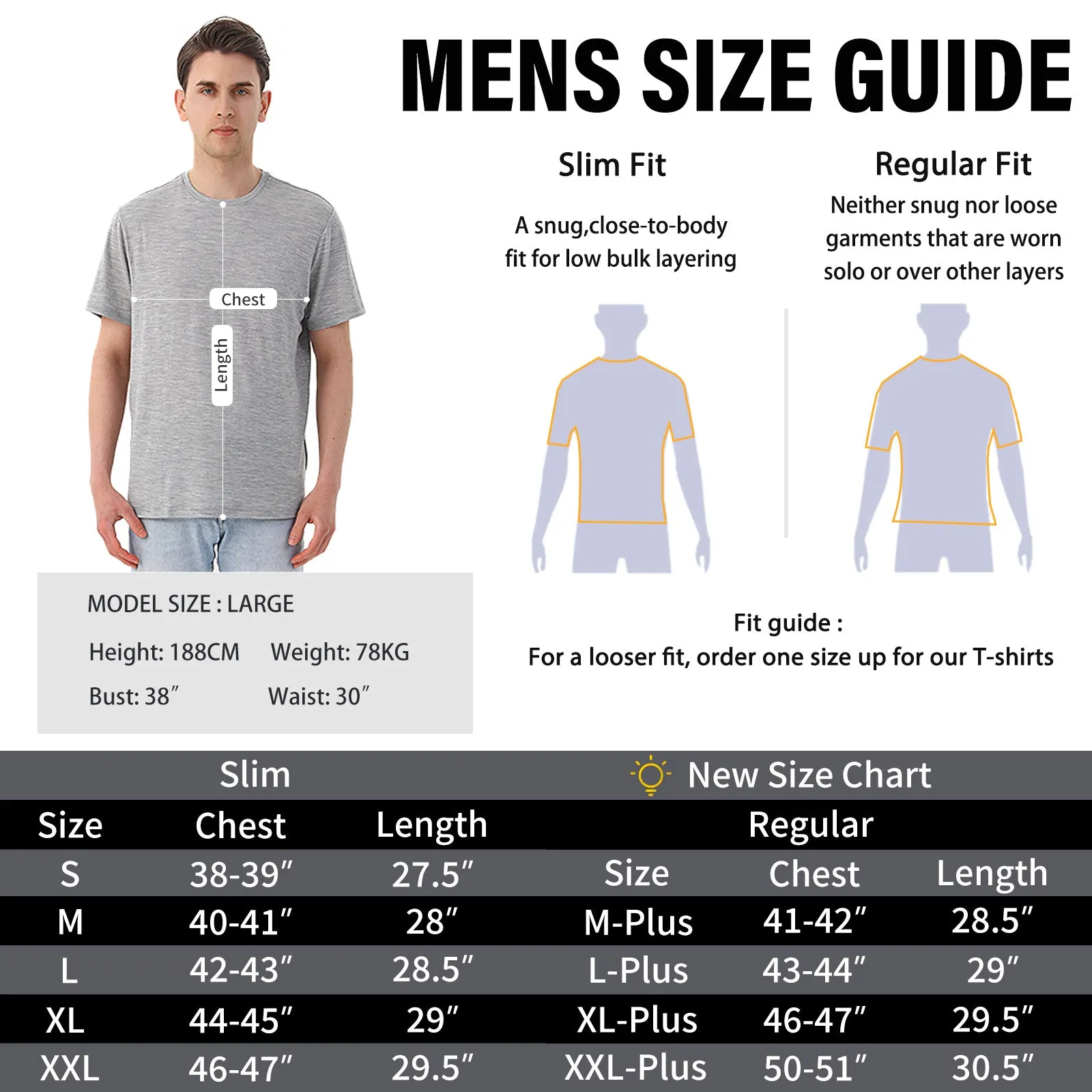 Men's Merino 170g Classic Short Sleeve T-Shirt Light Gray