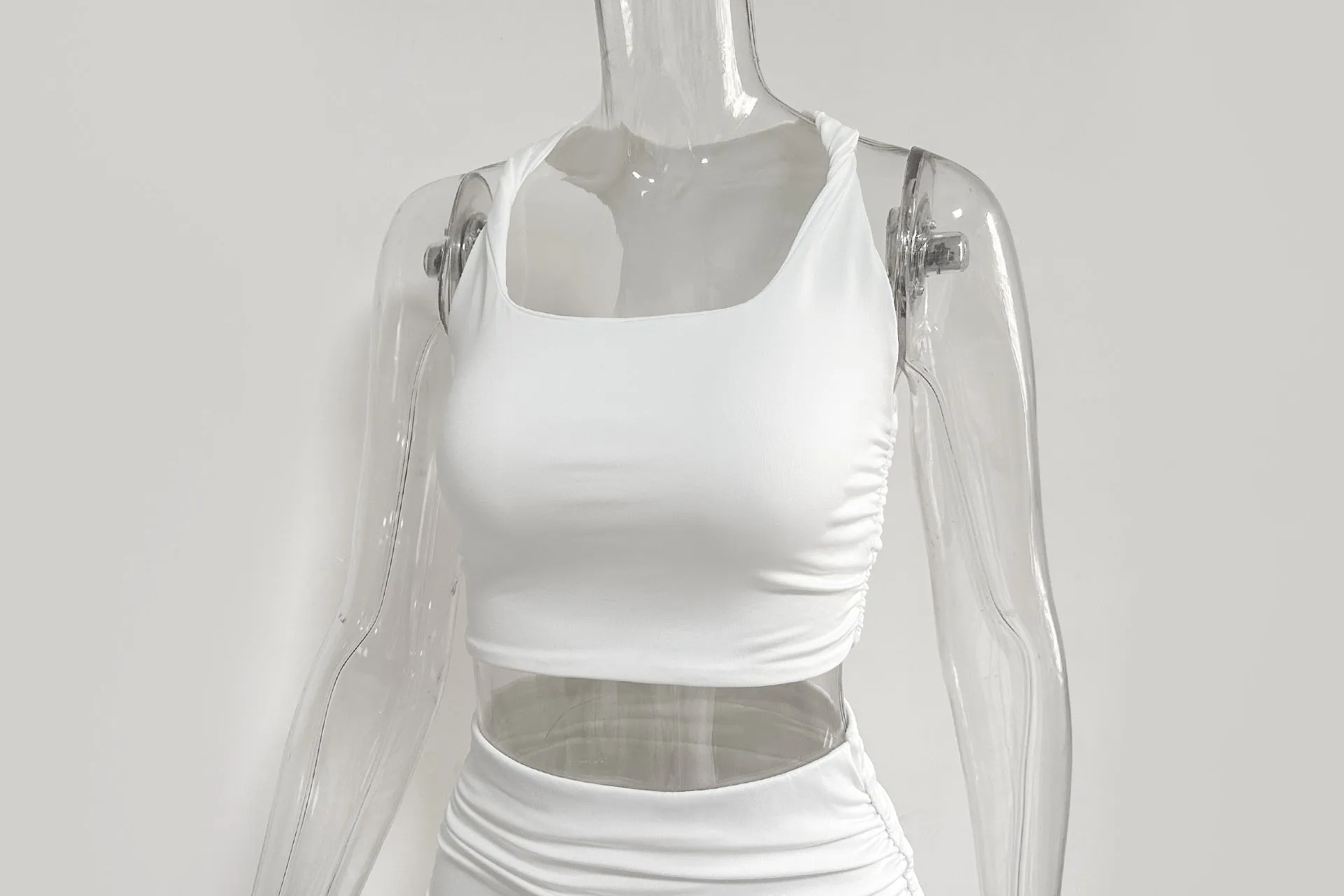 Midriff Outfit Pleated Two-piece Hip Skirt