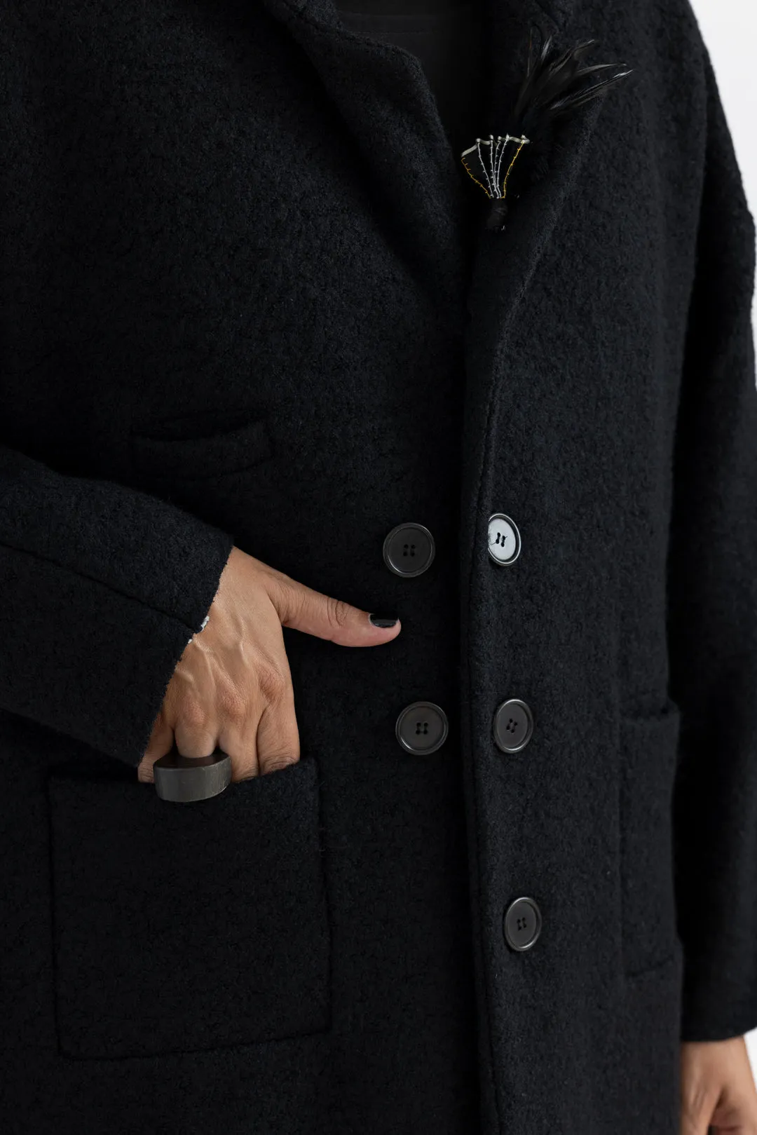 ÜMIT ÜNAL COAT BLACK