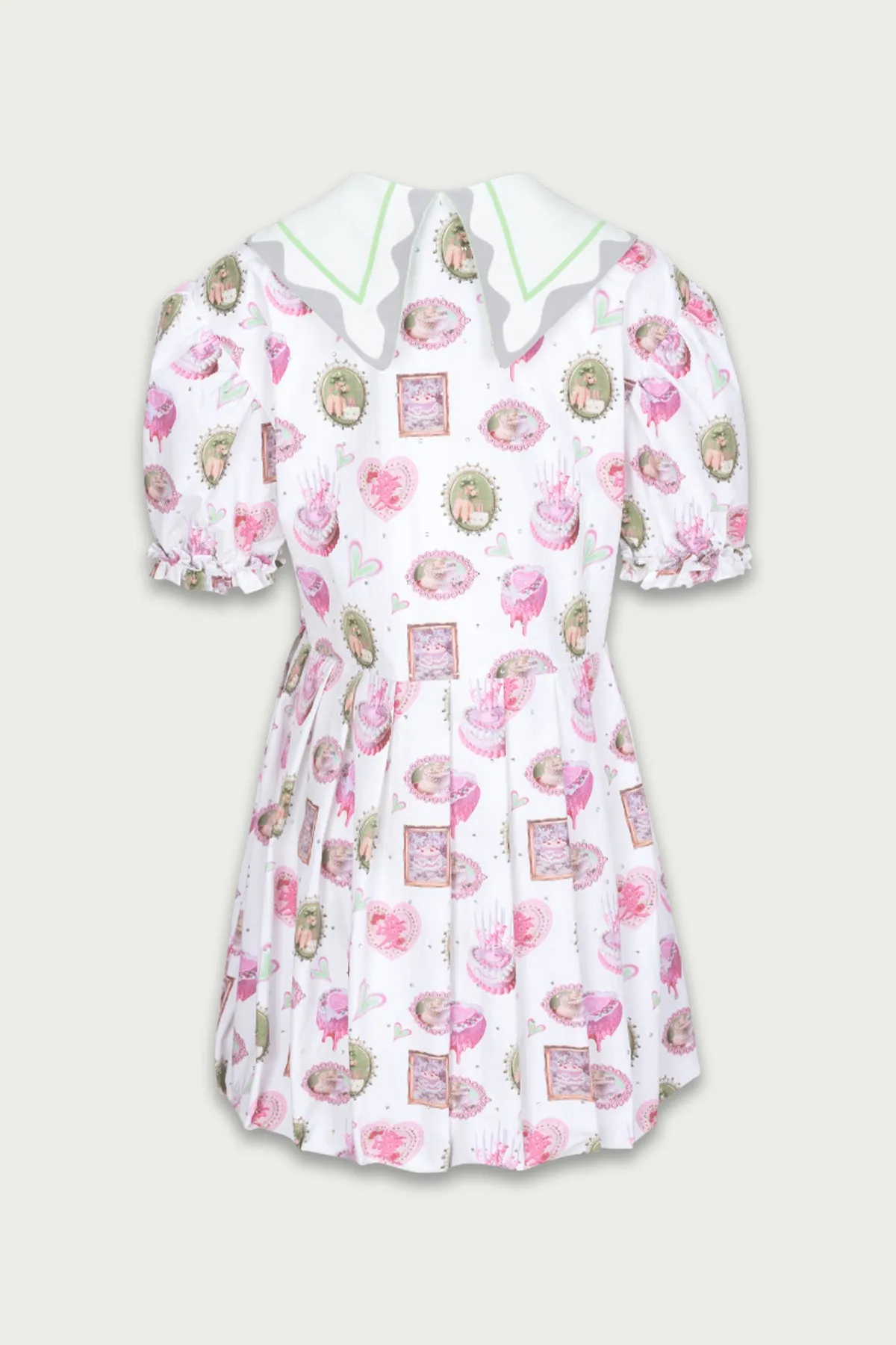 Mukzin | Cute Floral Digital Printed Dress - 囍XI