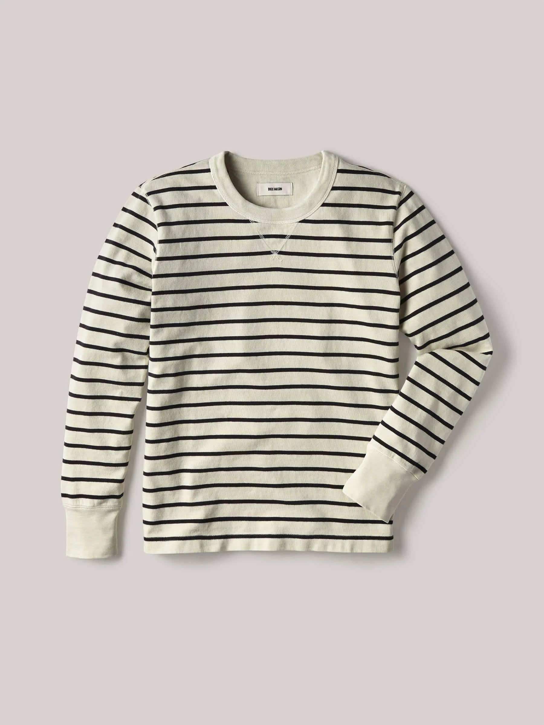 Natural/Black Striped Field-Spec Cotton Surplus Crew