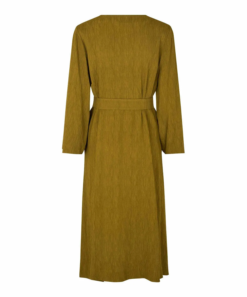 Nyrai Split Neck Midi Dress