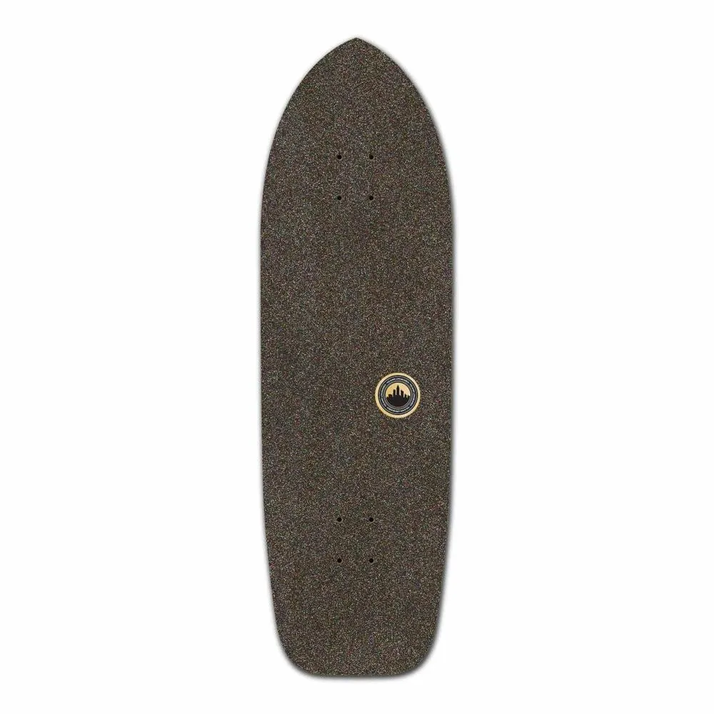 Punked Old School Longboard Deck -Geometric Series - Purple
