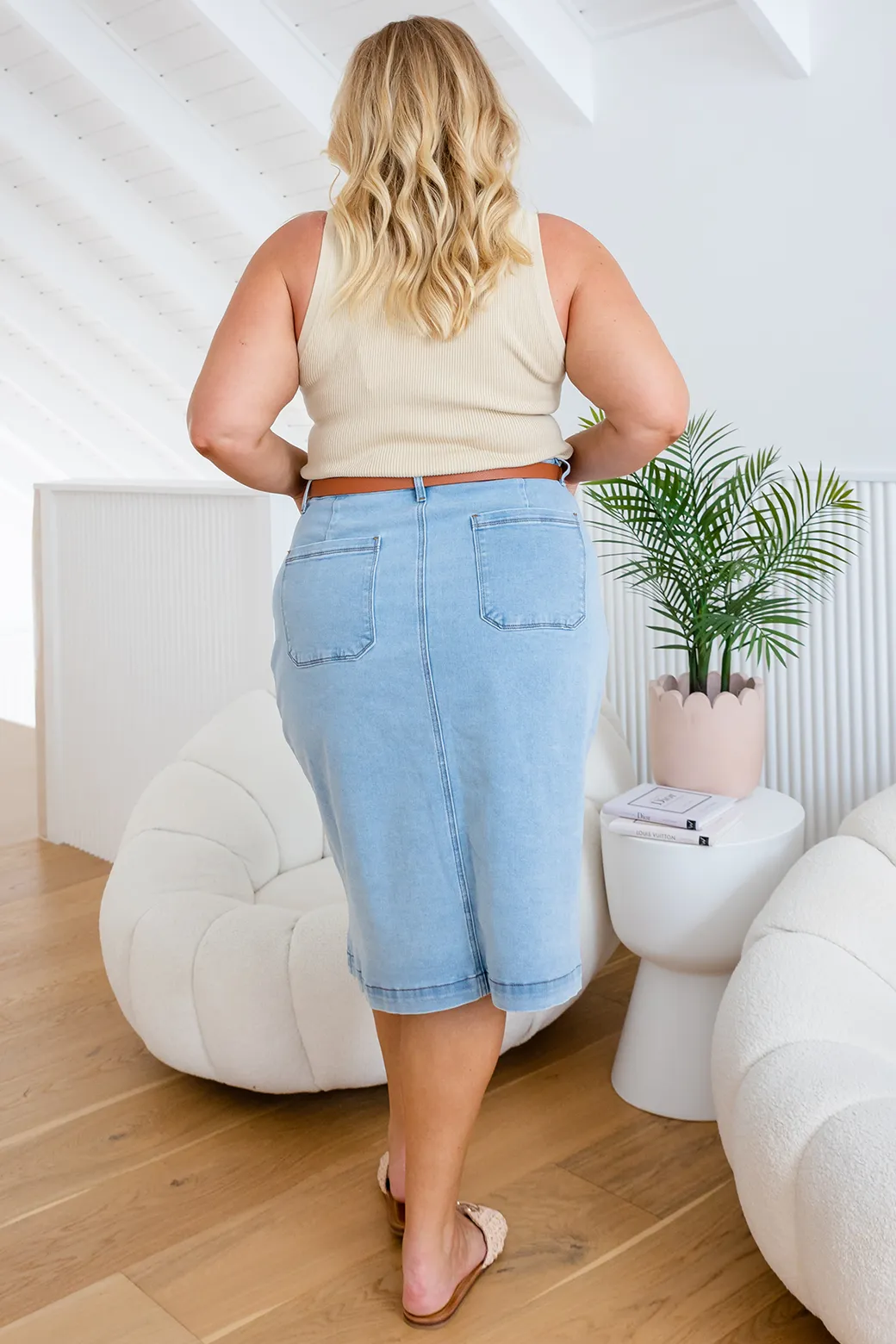 Ruby Denim Skirt Light Blue Wash