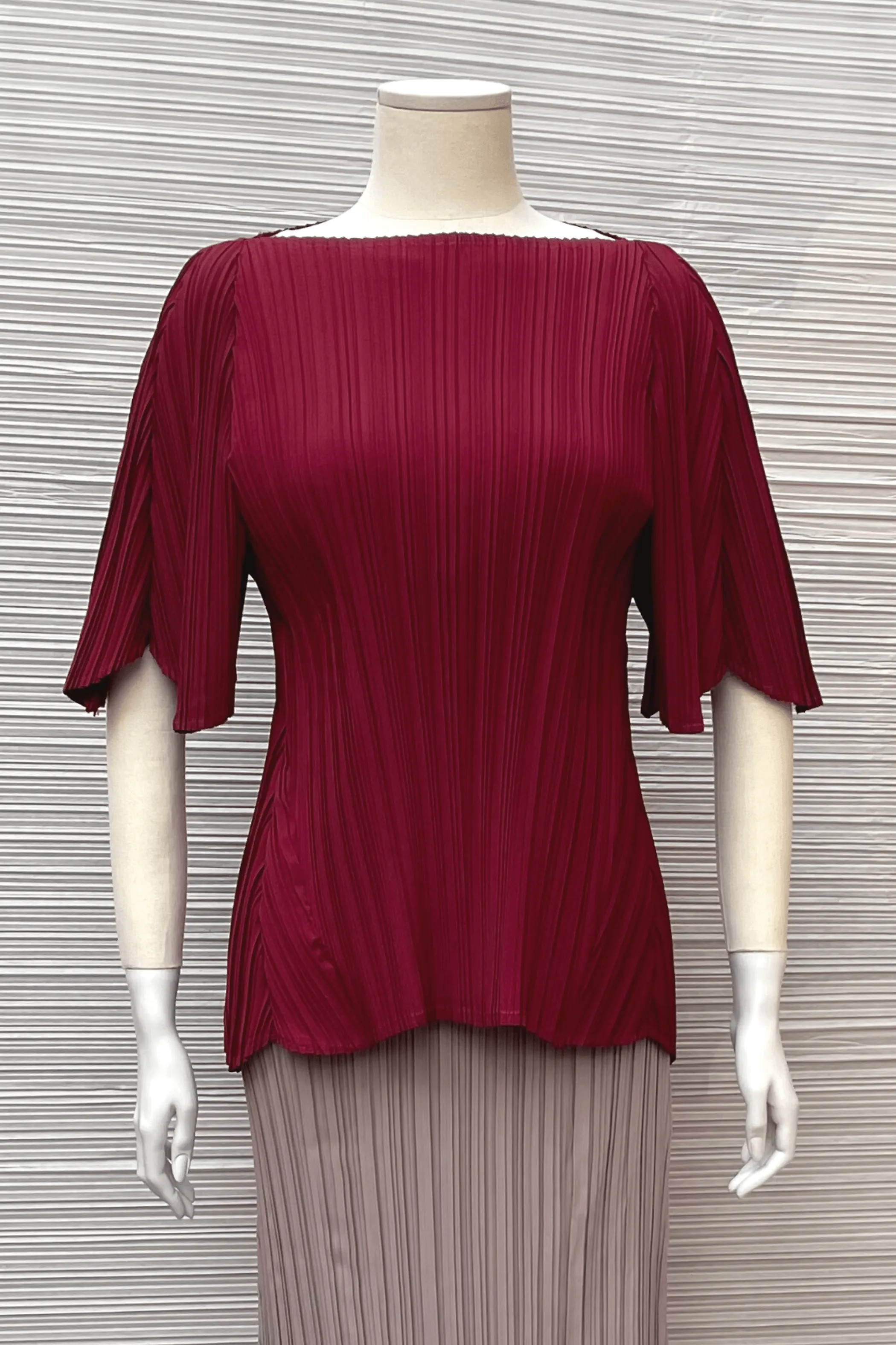 Sanya Pleated Top with Puff Sleeve