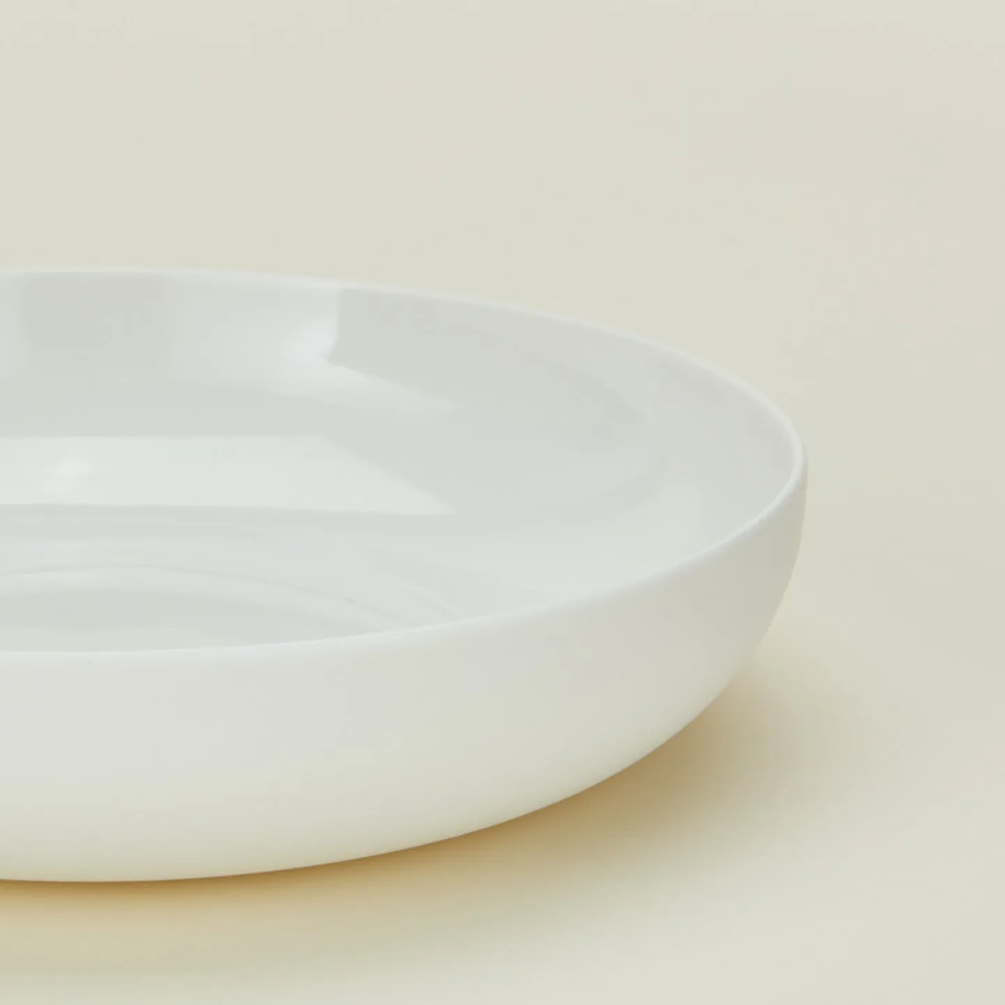 Simple Porcelain Low Bowl, Set of 4