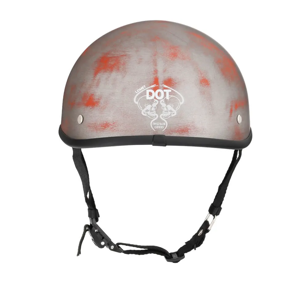 Smallest Lightest SOA DOT Beanie Helmet / Rust